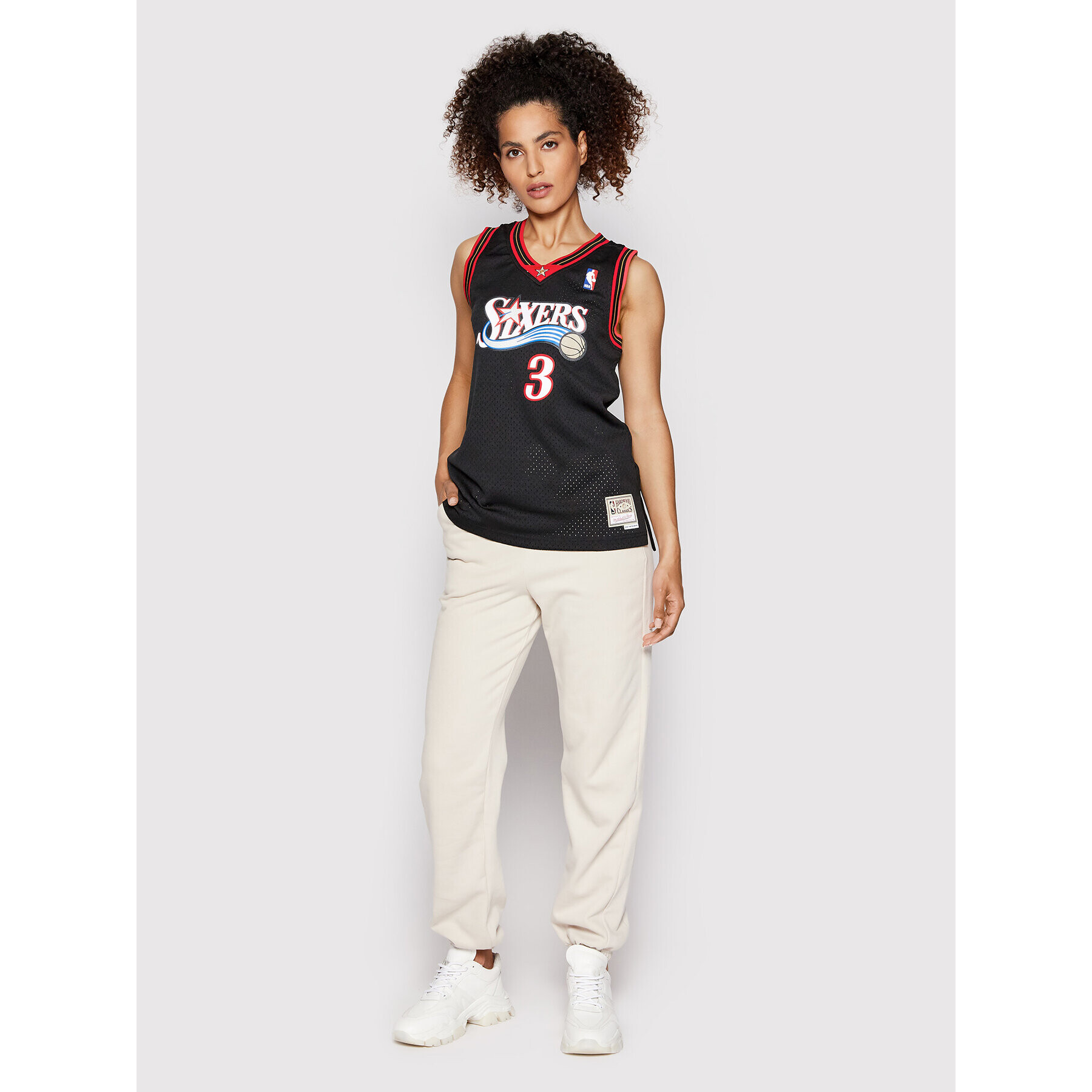 Mitchell & Ness топ NNBJEL18120 Черен Regular Fit - Pepit.bg