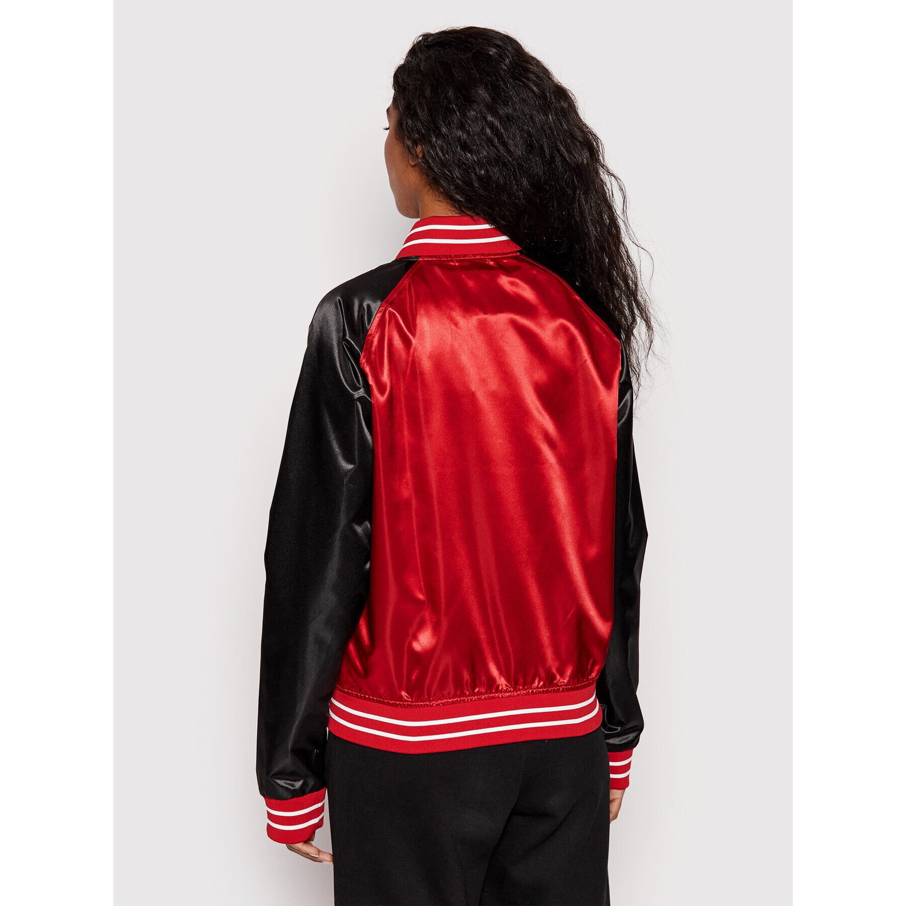 Mitchell & Ness Яке бомбър OJBF1057 Червен Regular Fit - Pepit.bg