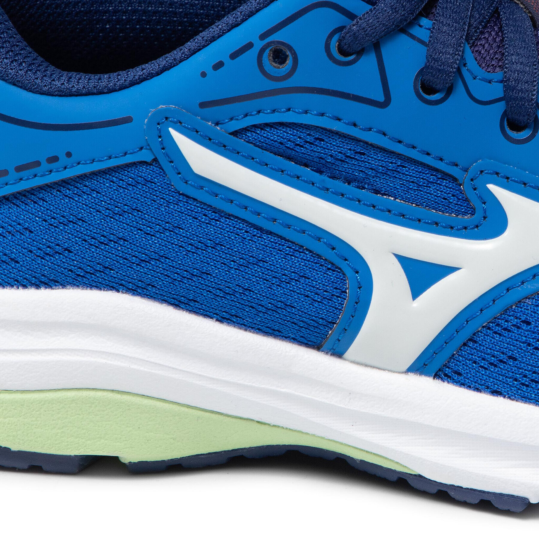 Mizuno Обувки Wave Rider 25 Jr K1GC213325 Син - Pepit.bg