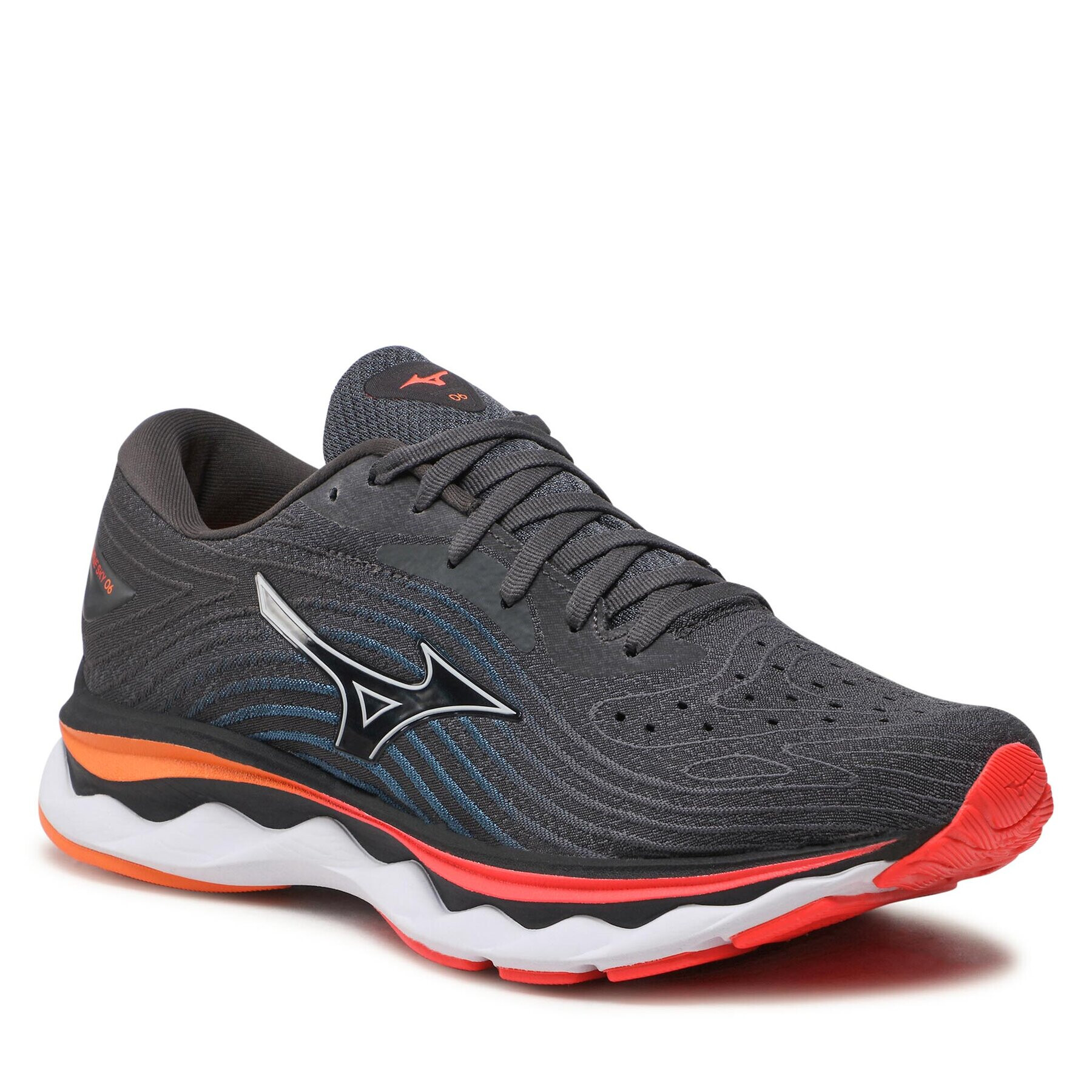 Mizuno Обувки Wave Sky 6 J1GC220251 Сив - Pepit.bg