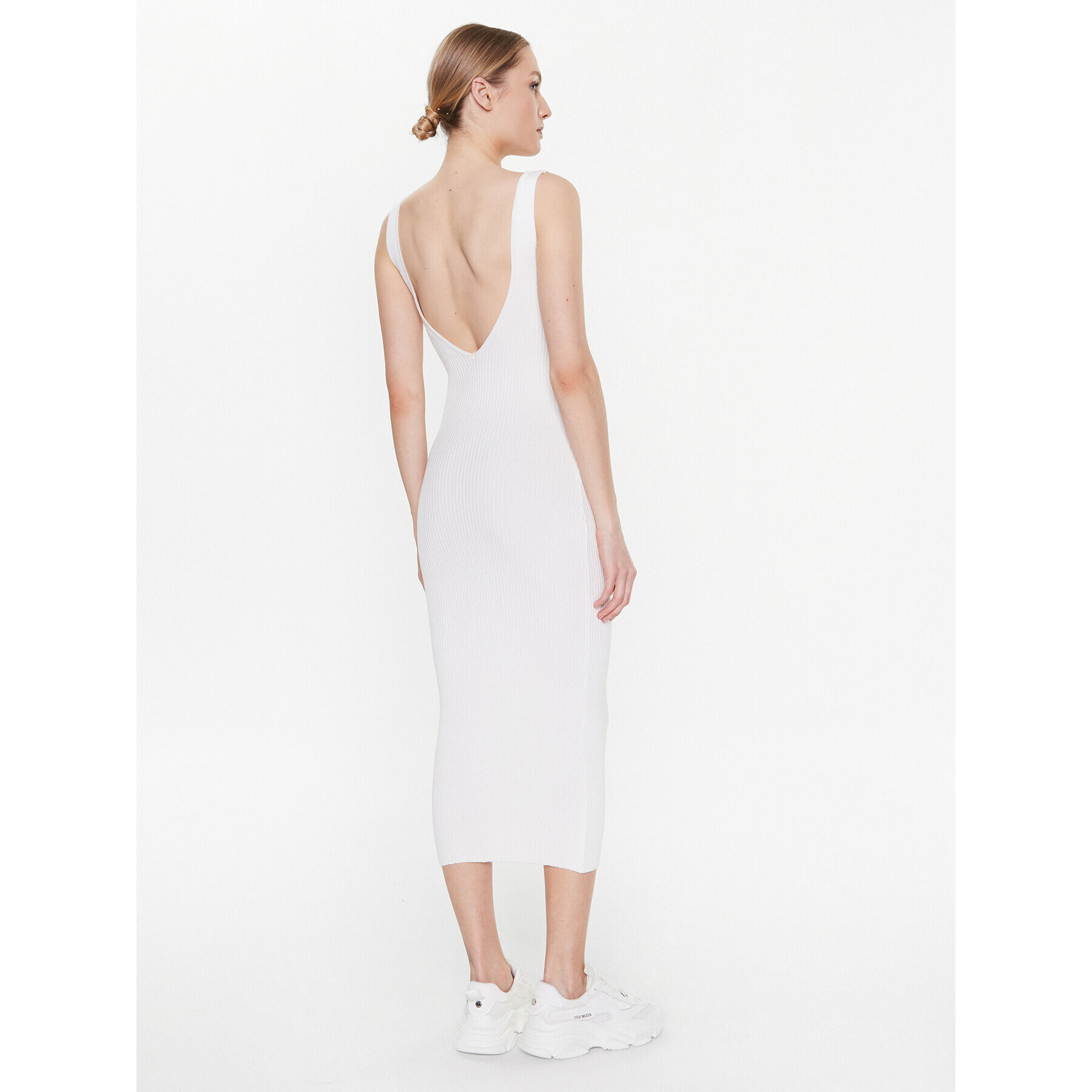 MMC Studio Плетена рокля Light Skin Екрю Slim Fit - Pepit.bg