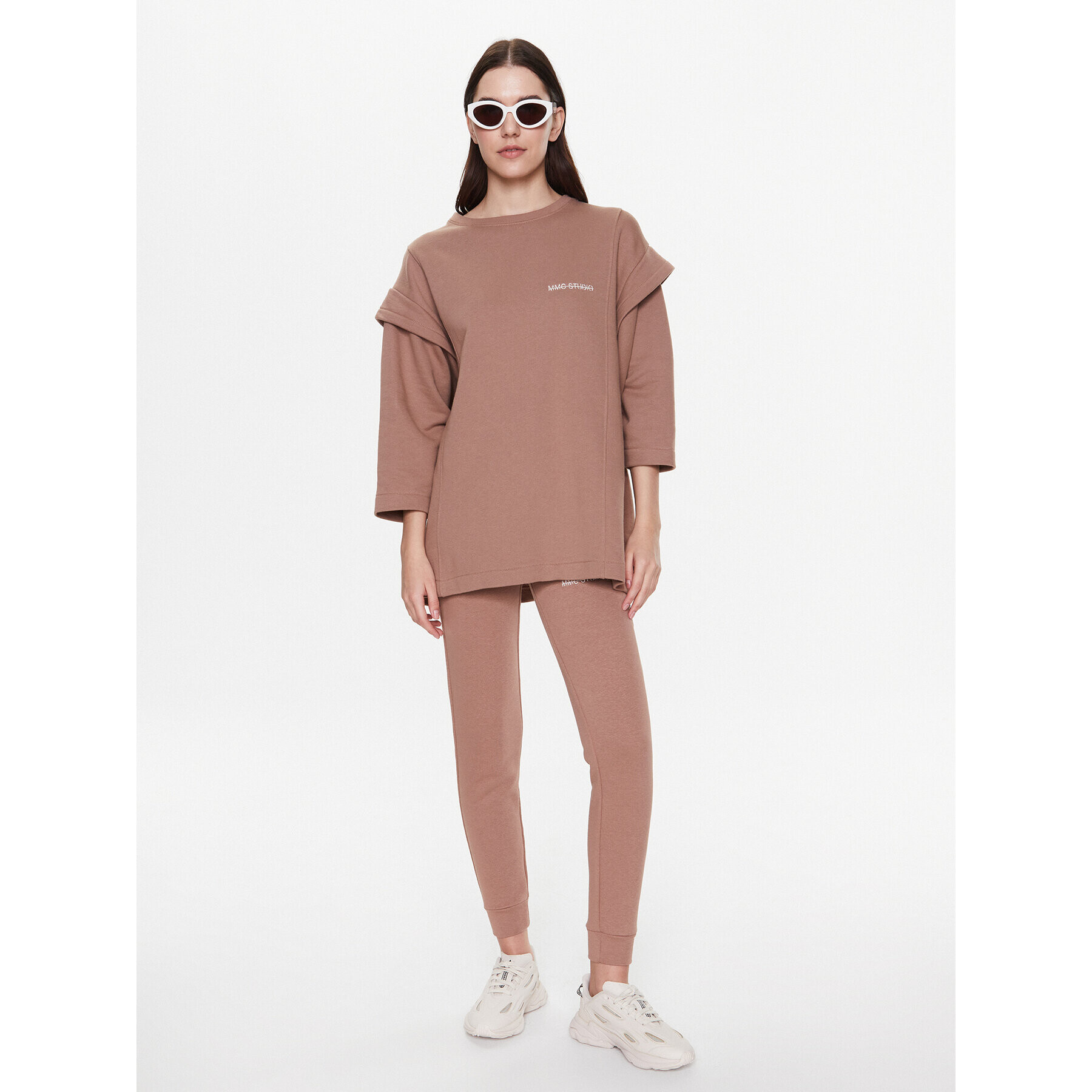 MMC Studio Суитшърт Loretta Бежов Relaxed Fit - Pepit.bg
