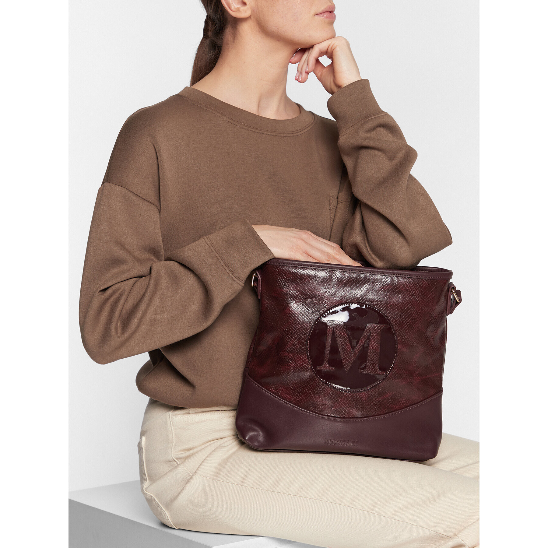 Monnari Дамска чанта BAG2900-005 Бордо - Pepit.bg