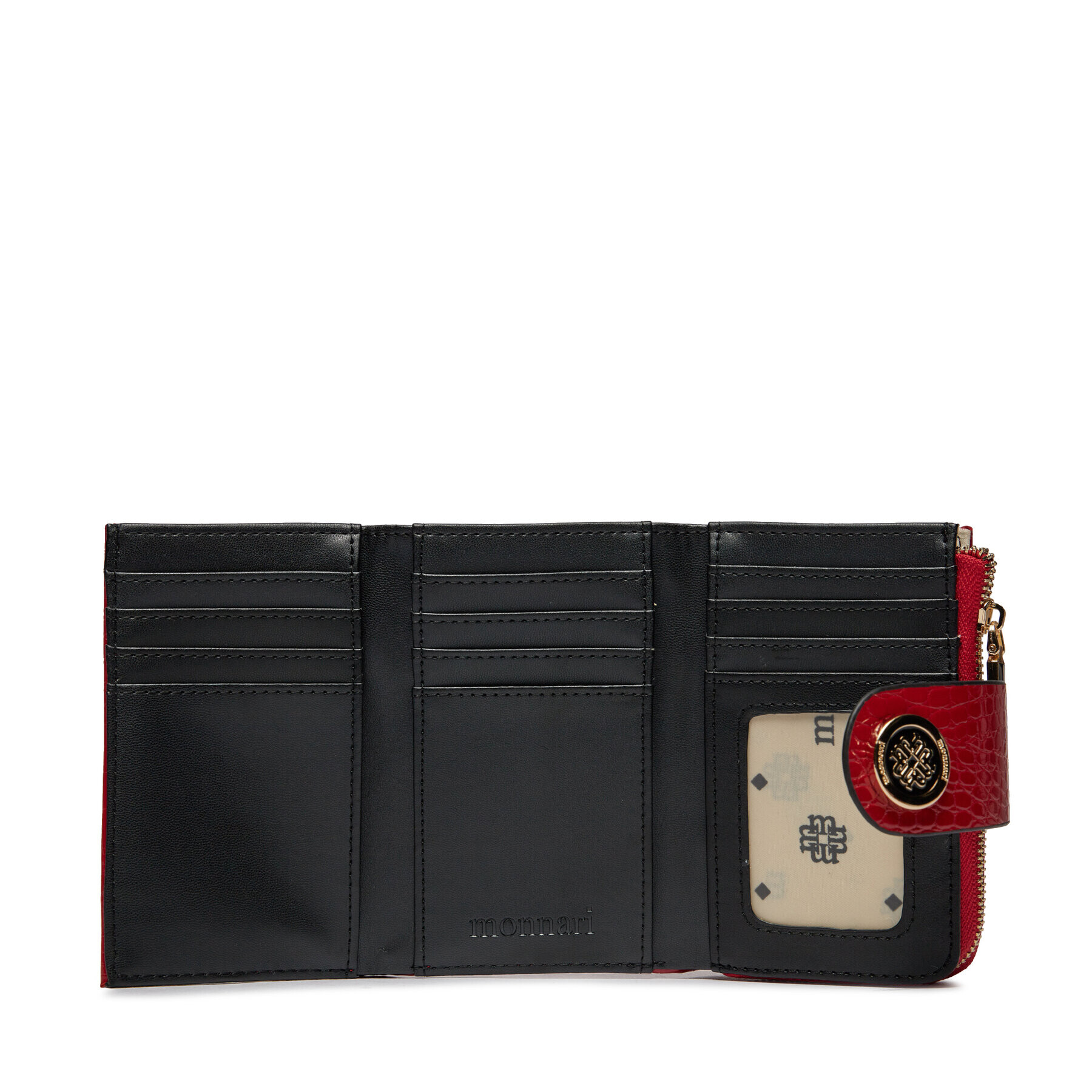 Monnari Голям дамски портфейл PUR0110-M05 Червен - Pepit.bg
