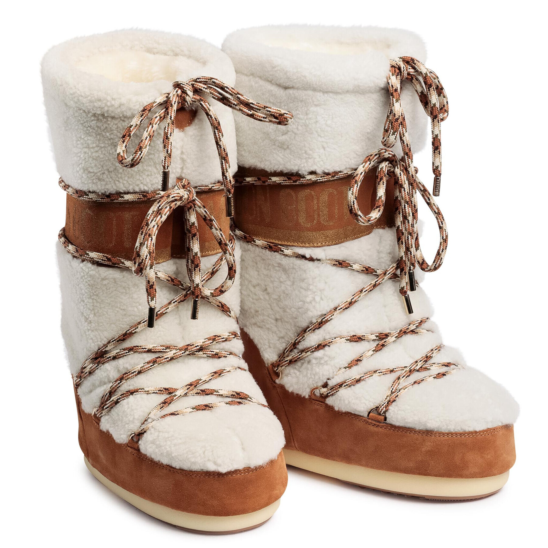 Moon Boot Апрески Shearling 14026100001 Бял - Pepit.bg