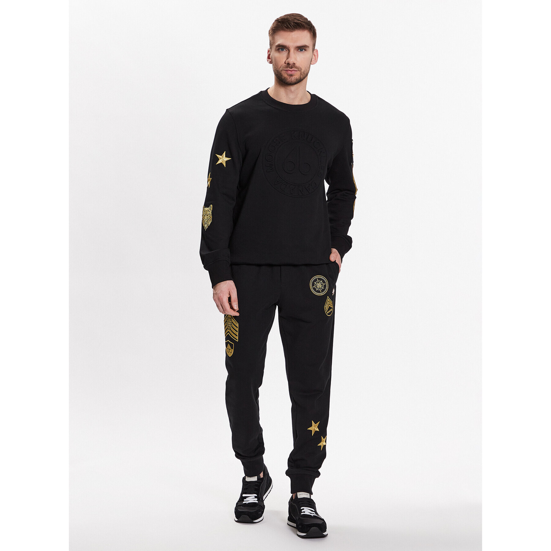 Moose Knuckles Долнище анцуг Montrose M32MR767H Черен Regular Fit - Pepit.bg