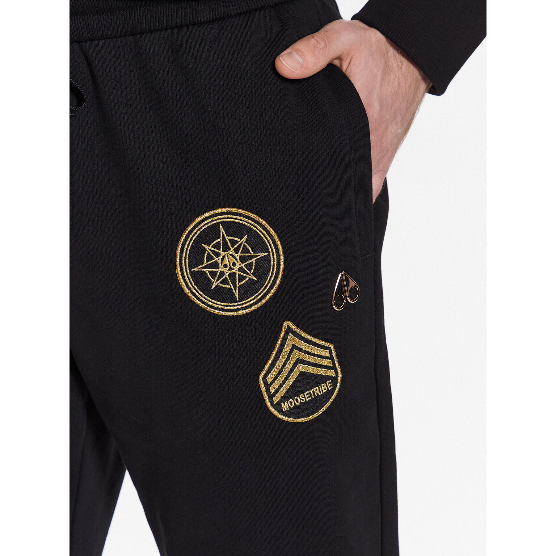 Moose Knuckles Долнище анцуг Montrose M32MR767H Черен Regular Fit - Pepit.bg