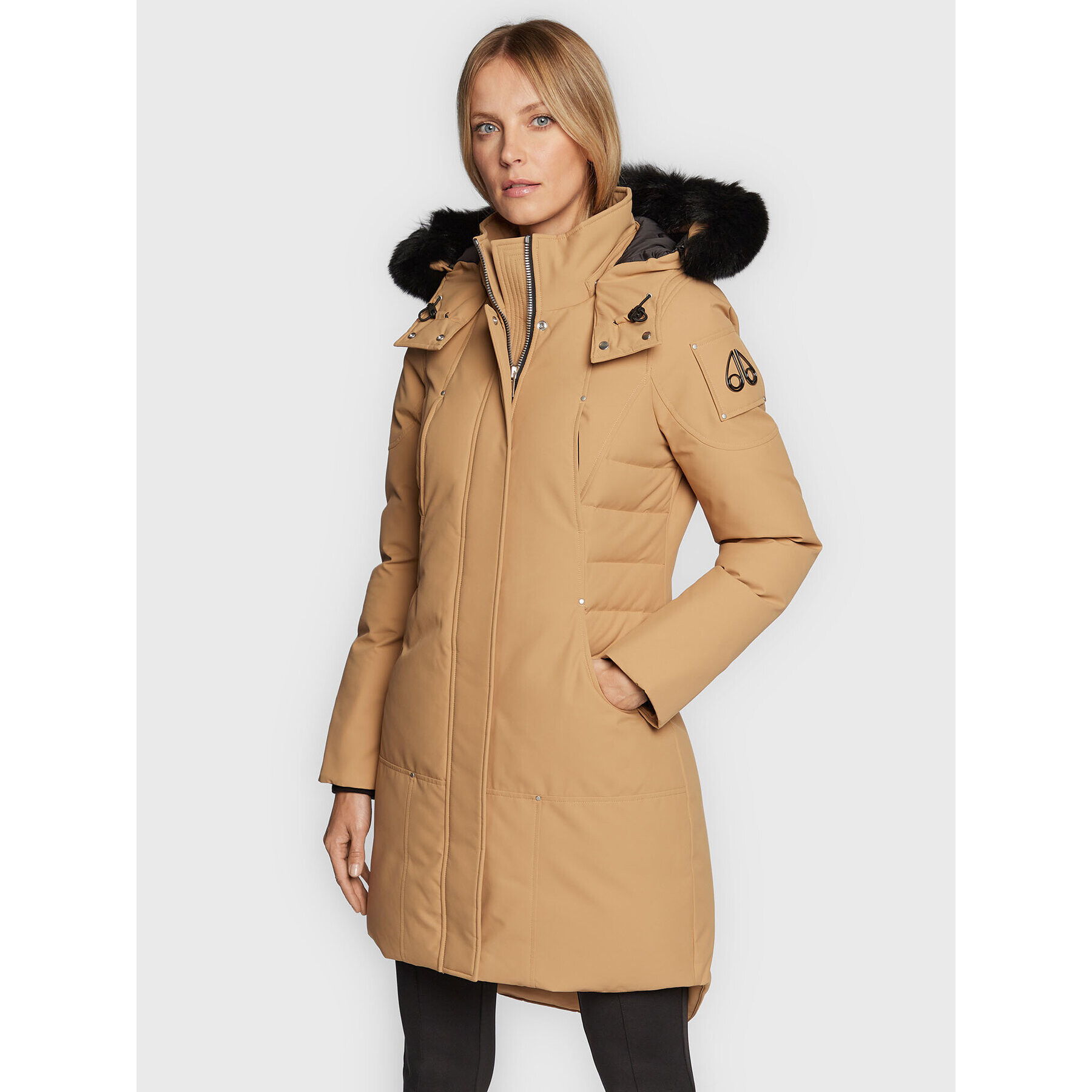 Moose Knuckles Парка Cloud Parka M32LP223 Бежов Slim Fit - Pepit.bg