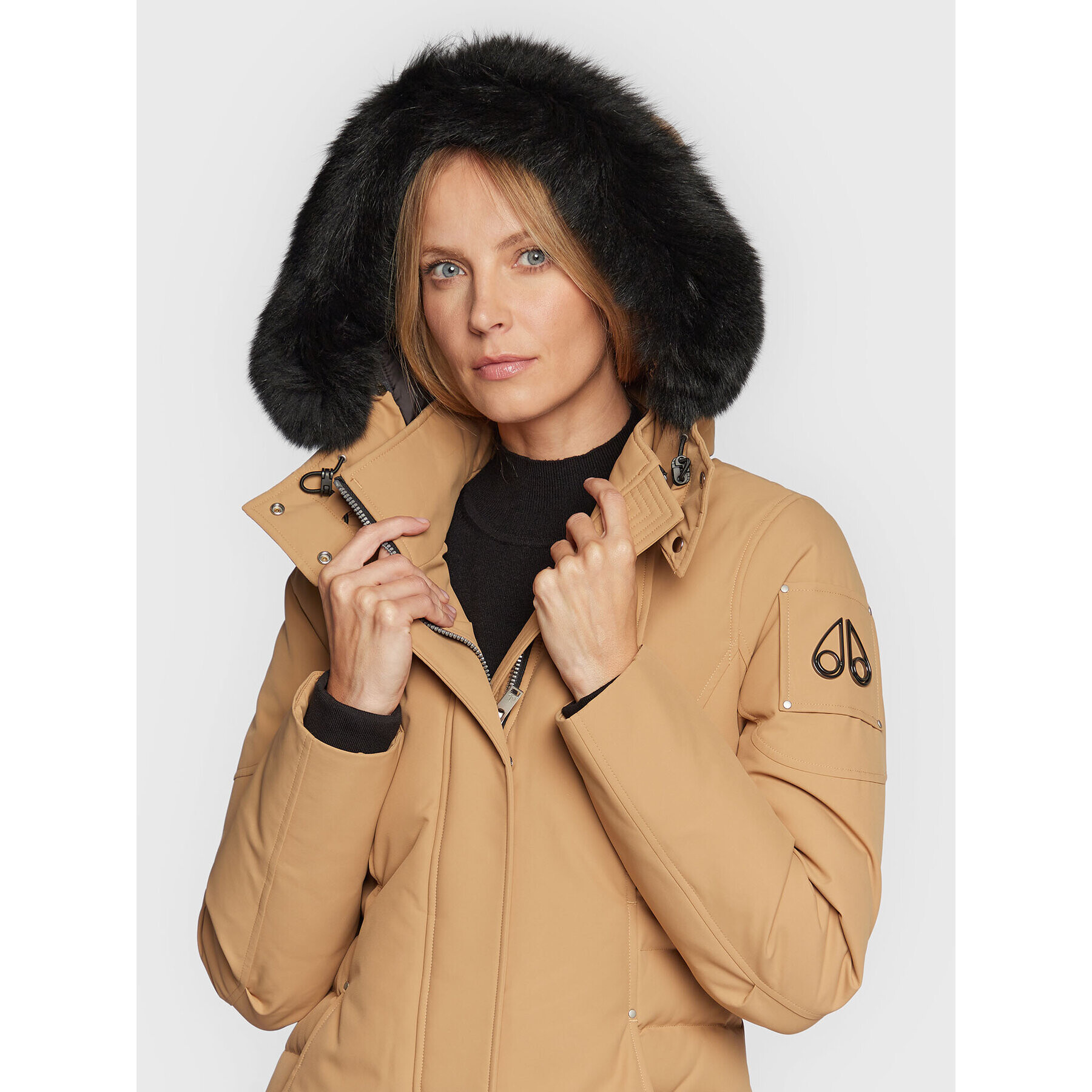 Moose Knuckles Парка Cloud Parka M32LP223 Бежов Slim Fit - Pepit.bg