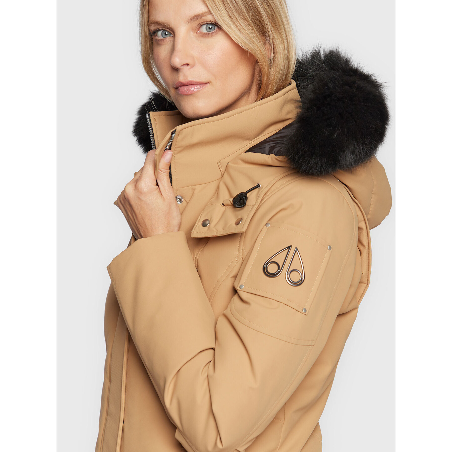 Moose Knuckles Парка Cloud Parka M32LP223 Бежов Slim Fit - Pepit.bg