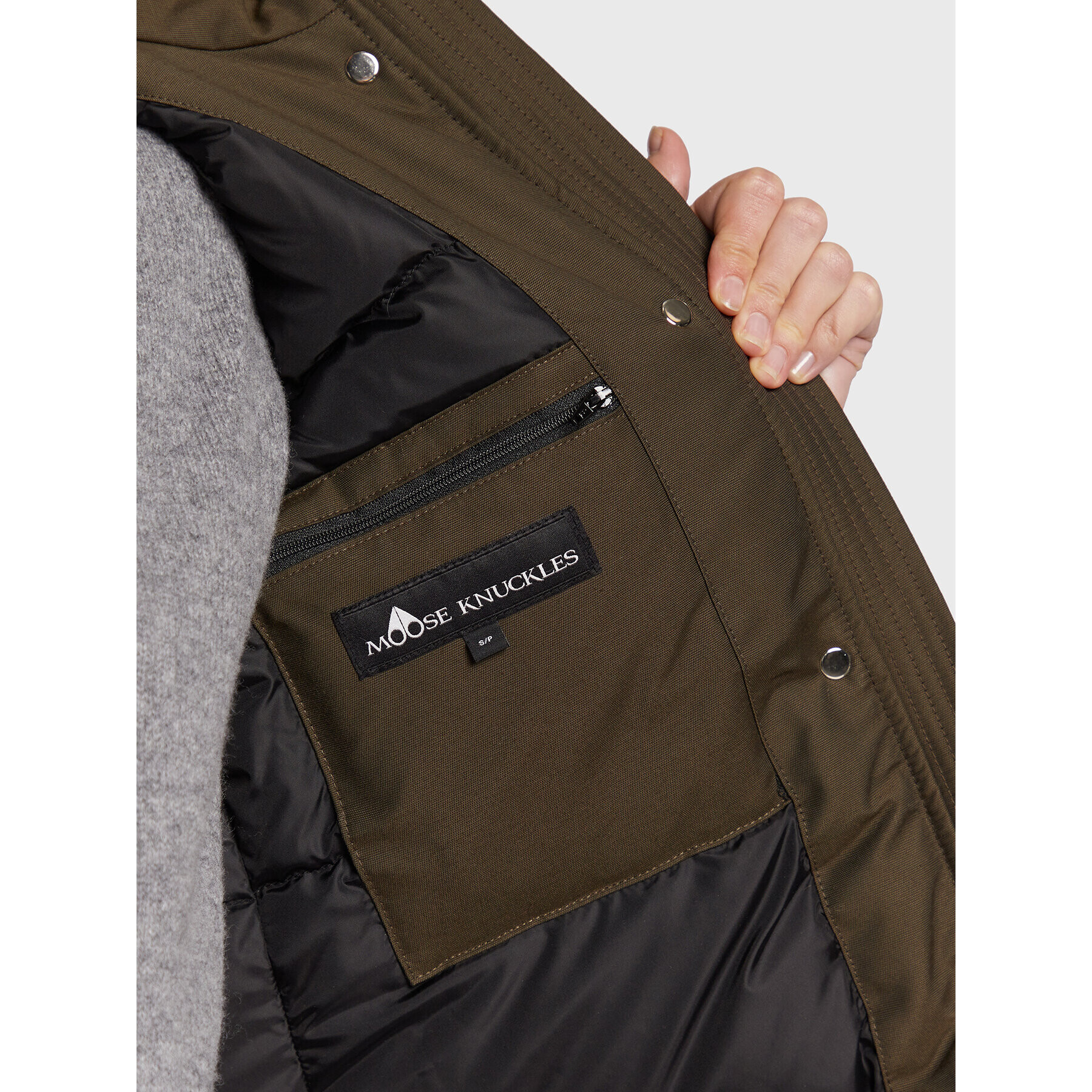 Moose Knuckles Парка Original Stirling MK2003LP Зелен Regular Fit - Pepit.bg