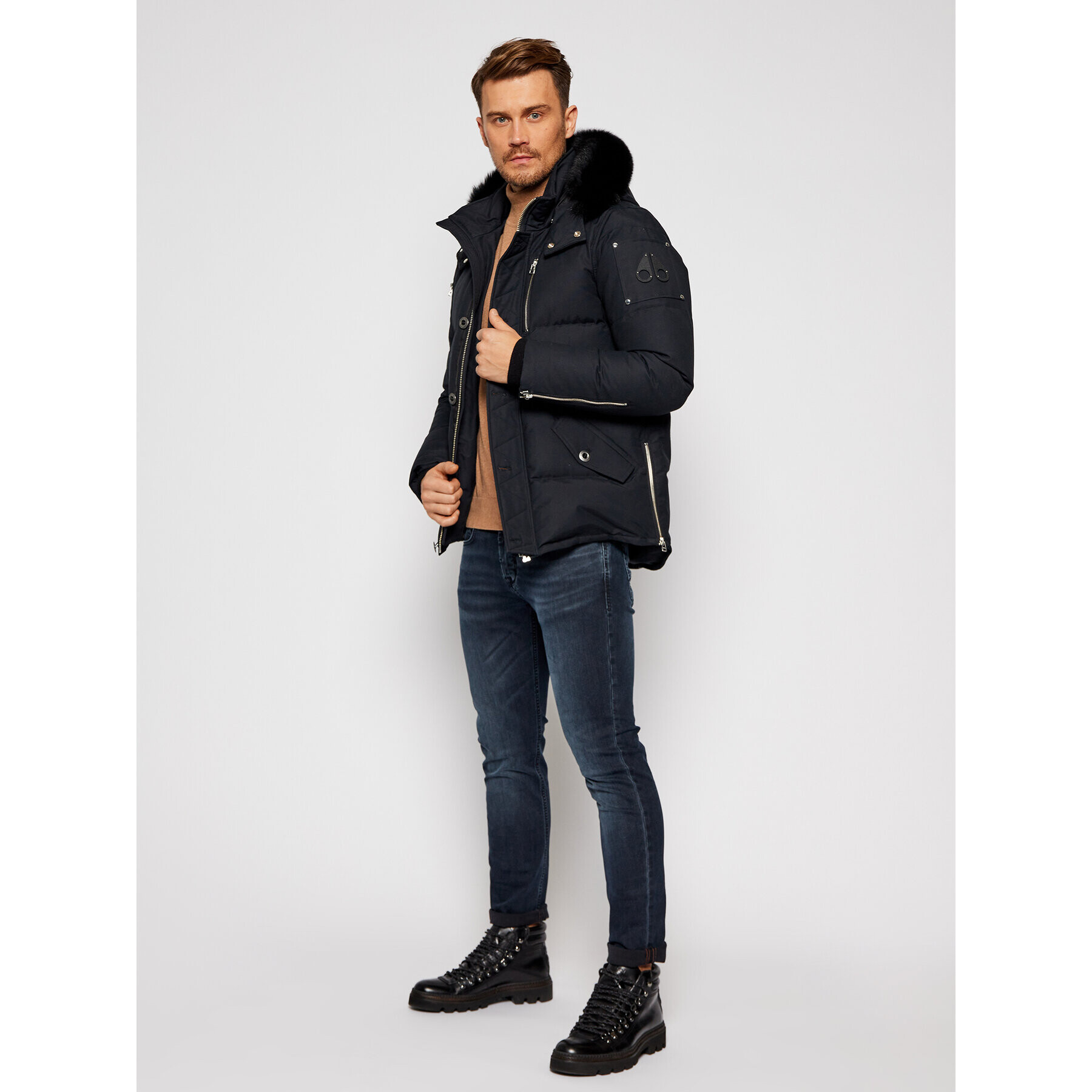 Moose Knuckles Пухено яке 3Q Jacket MK2228M3Q Тъмносин Regular Fit - Pepit.bg