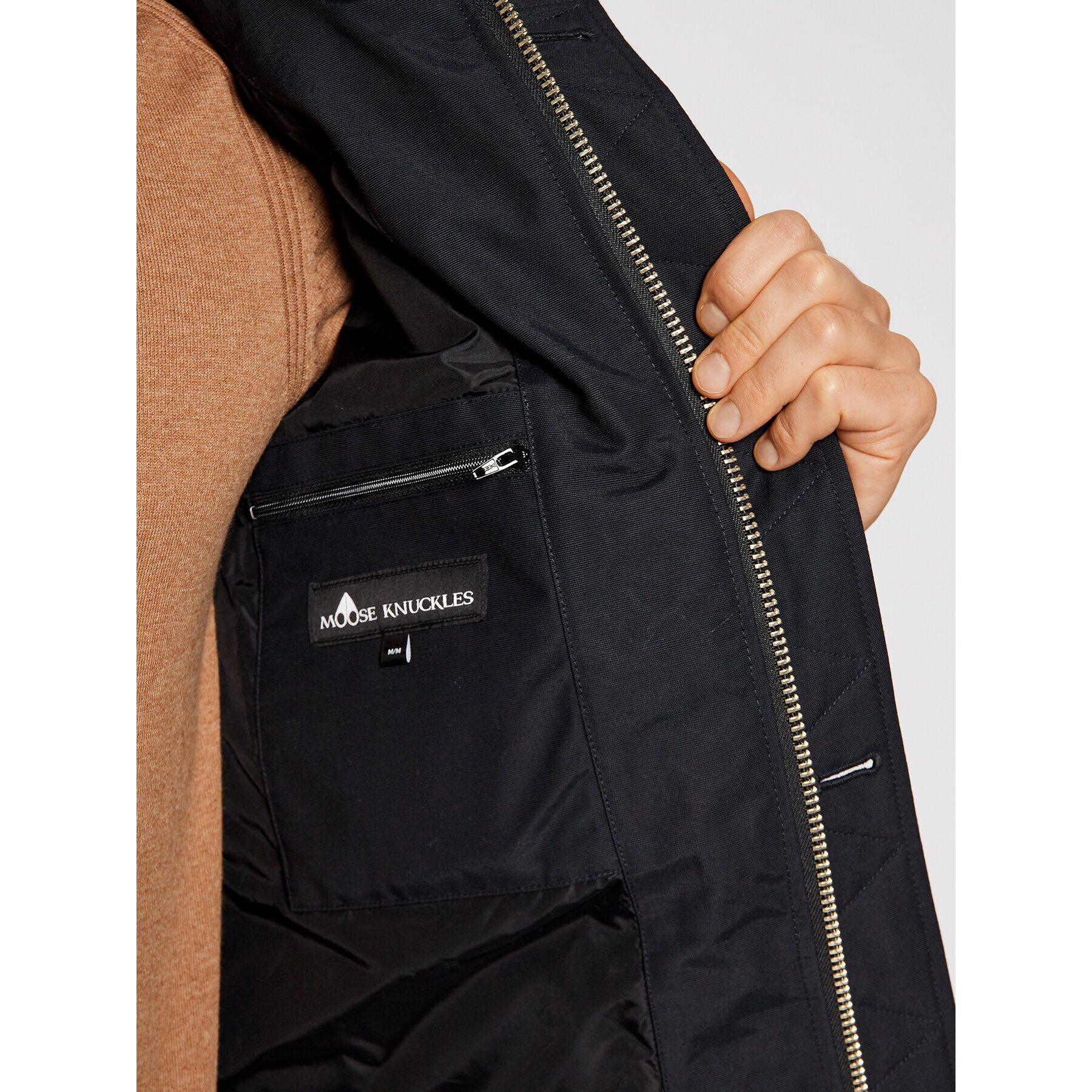 Moose Knuckles Пухено яке 3Q Jacket MK2228M3Q Тъмносин Regular Fit - Pepit.bg