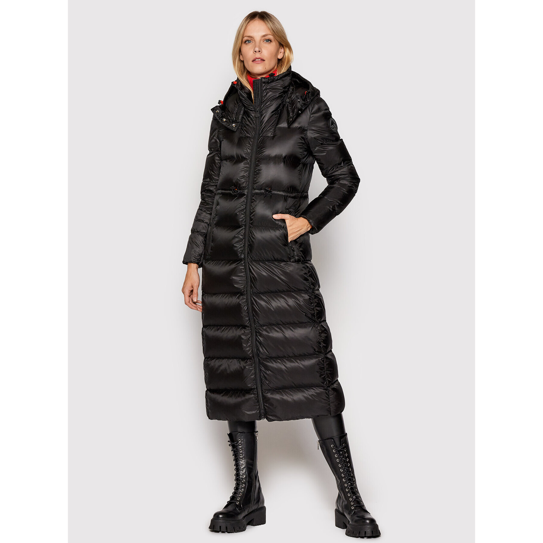 Moose Knuckles Пухено яке Belle M31LP240 Черен Slim Fit - Pepit.bg