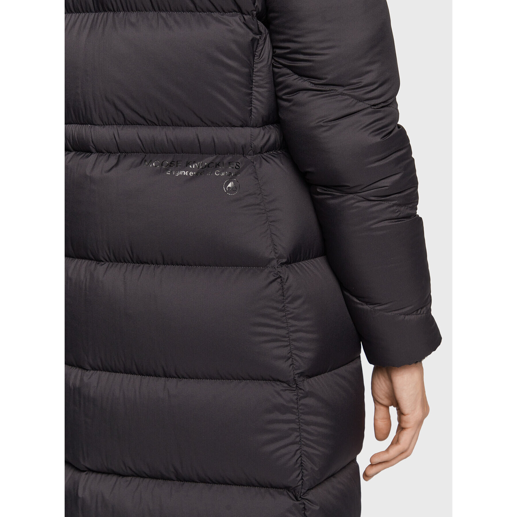Moose Knuckles Пухено яке Belle M32LP240 Черен Slim Fit - Pepit.bg
