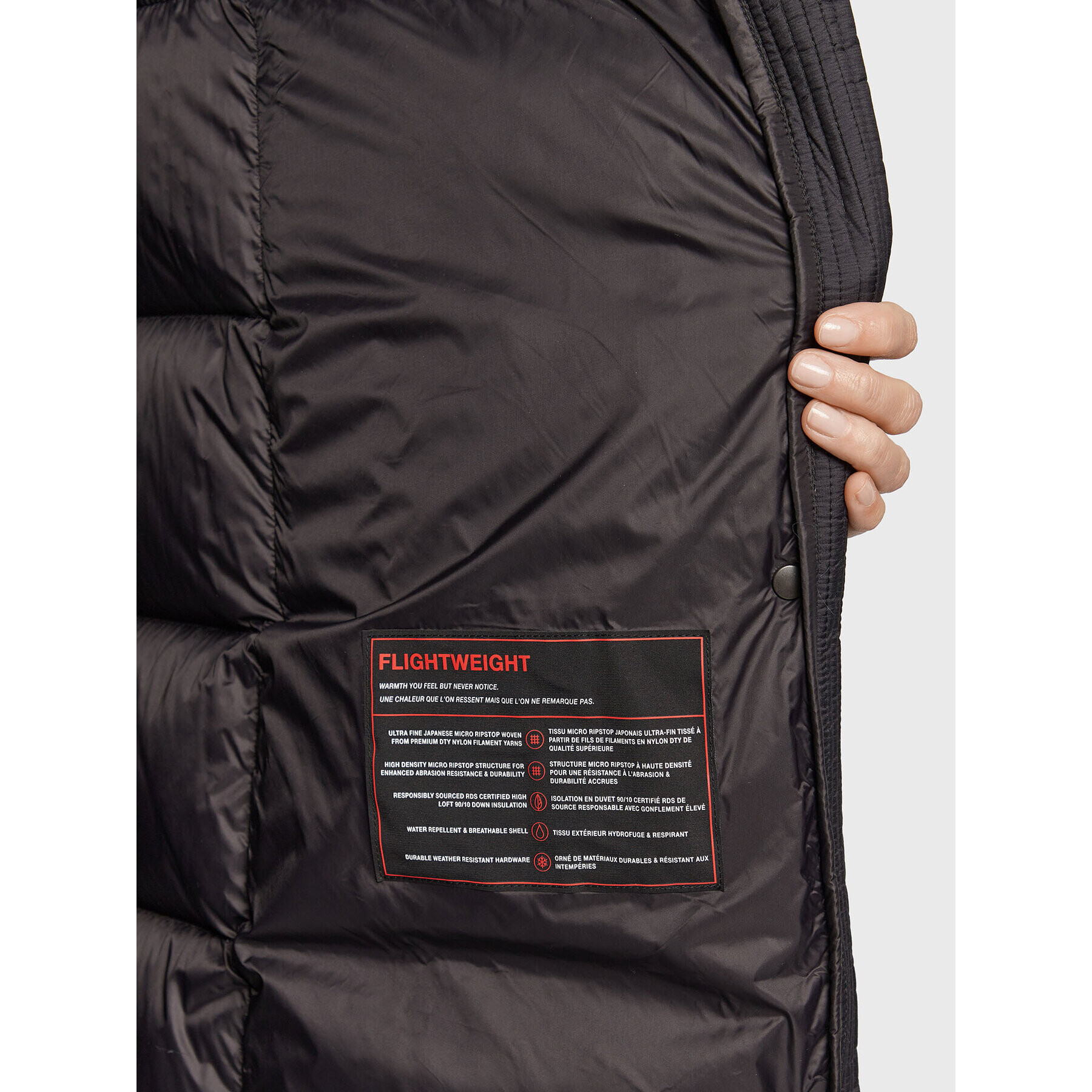 Moose Knuckles Пухено яке Belle M32LP240 Черен Slim Fit - Pepit.bg