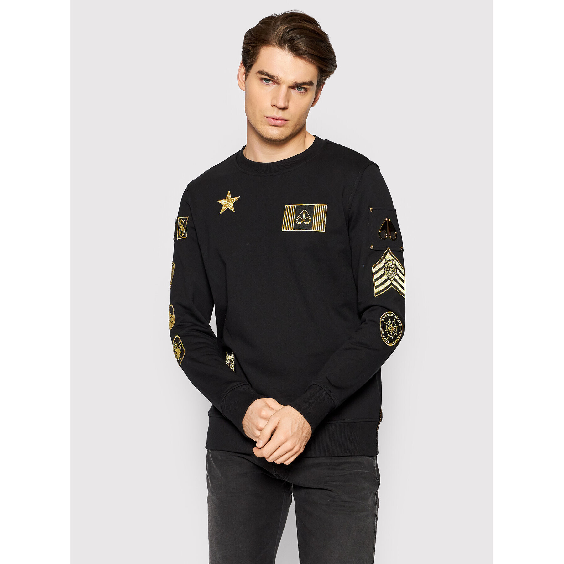 Moose Knuckles Суитшърт Haldiman M31MS625G Черен Regular Fit - Pepit.bg