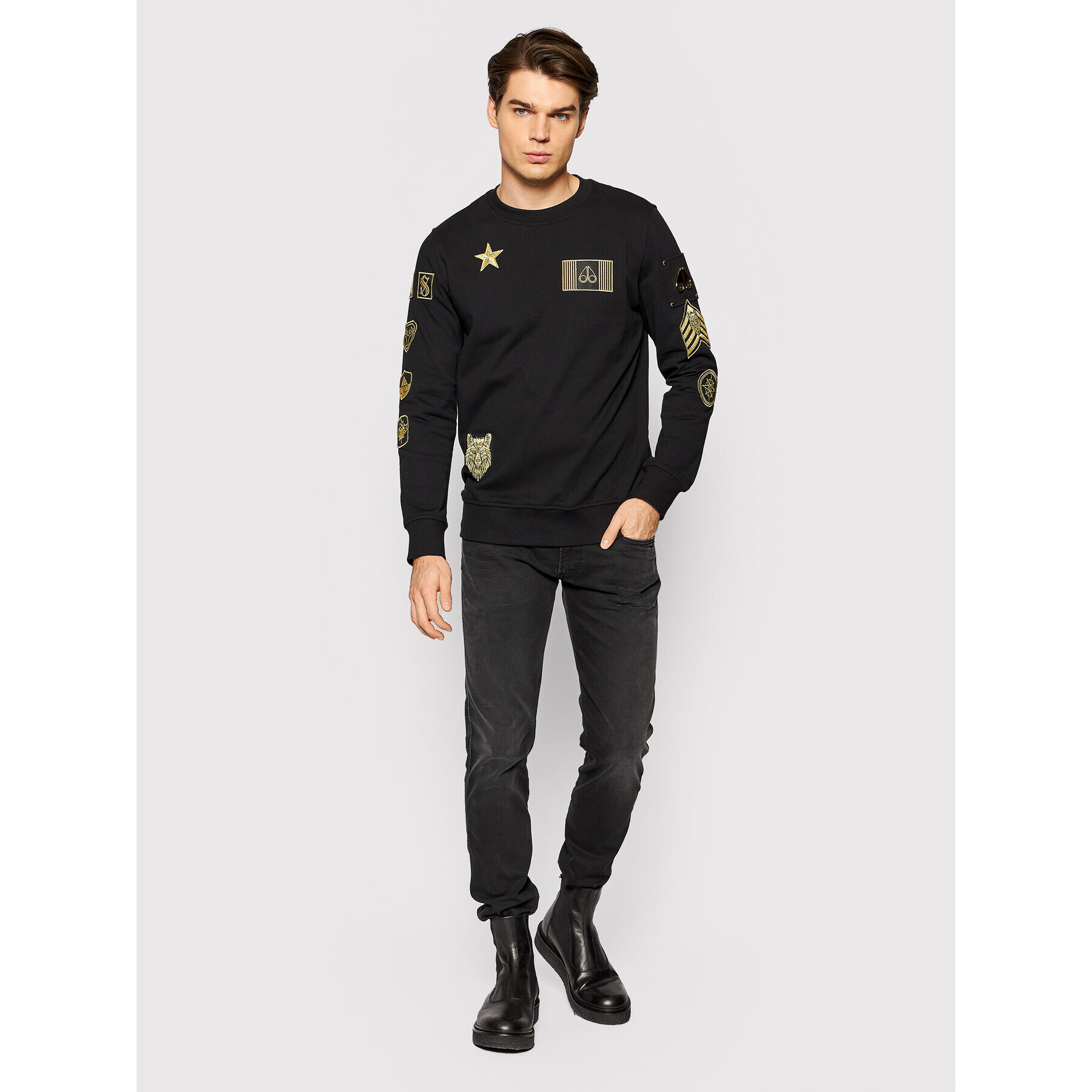 Moose Knuckles Суитшърт Haldiman M31MS625G Черен Regular Fit - Pepit.bg