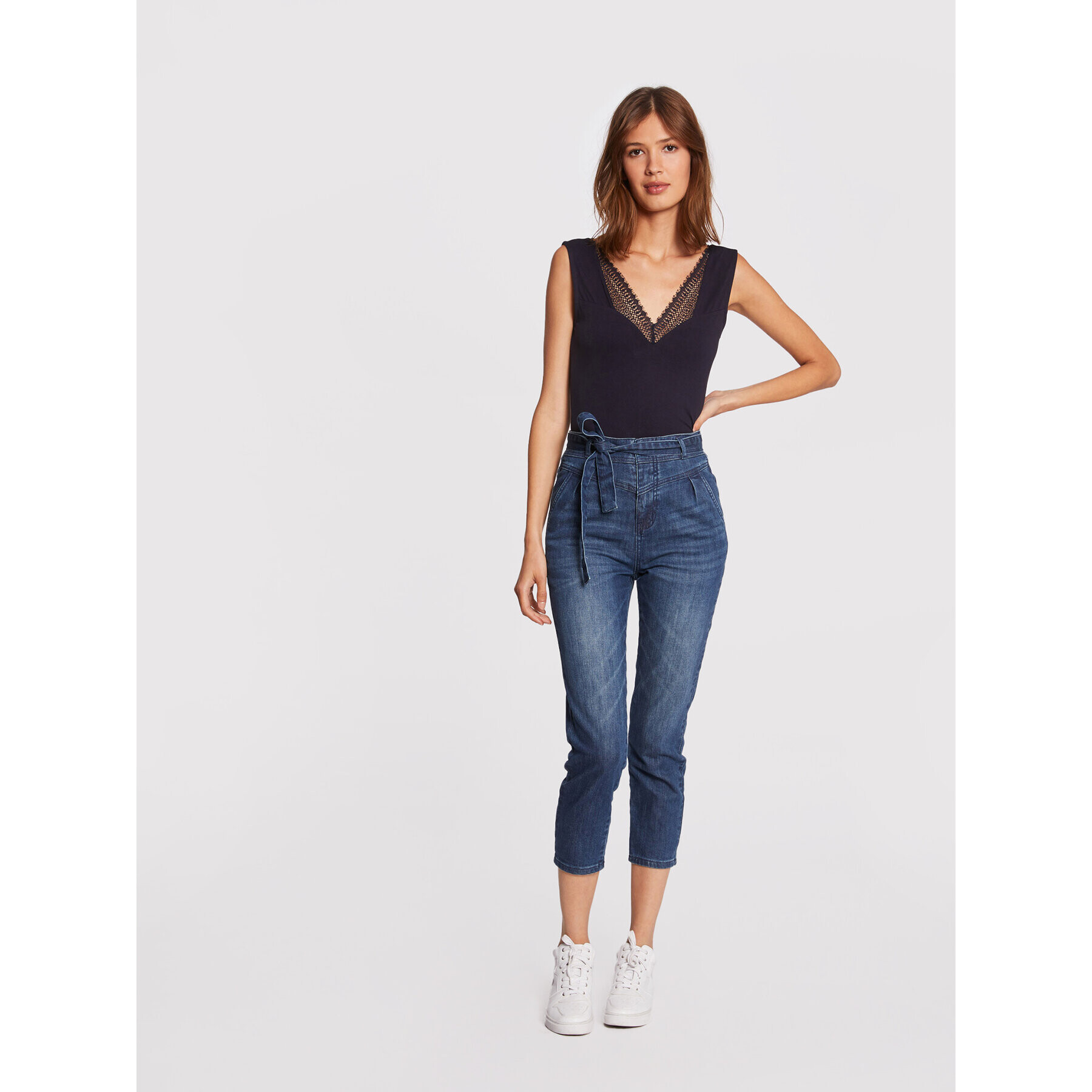 Morgan Блуза 212-DAEVA Тъмносин Slim Fit - Pepit.bg