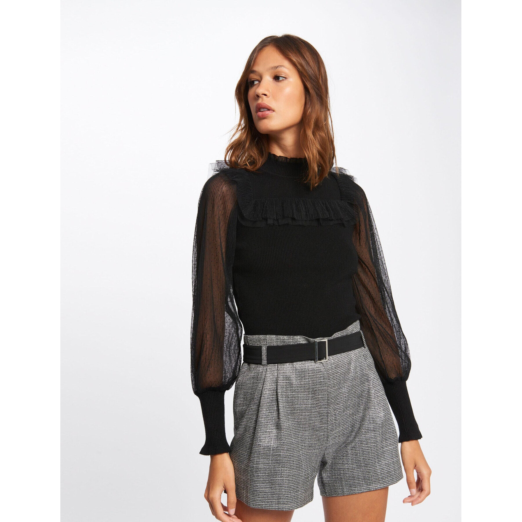 Morgan Блуза 212-MLANA Черен Slim Fit - Pepit.bg