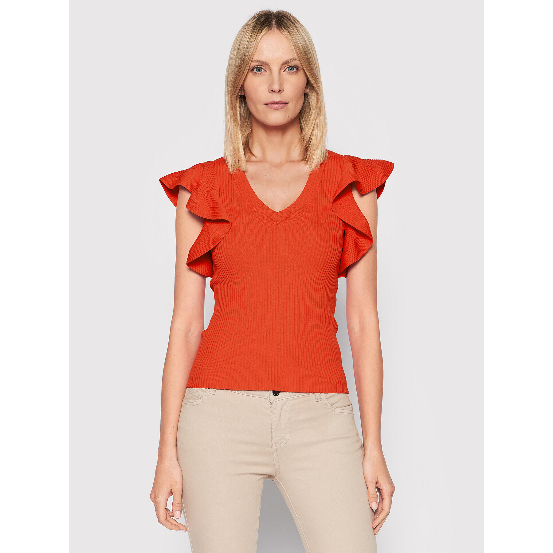 Morgan Блуза 221-MONY Оранжев Slim Fit - Pepit.bg