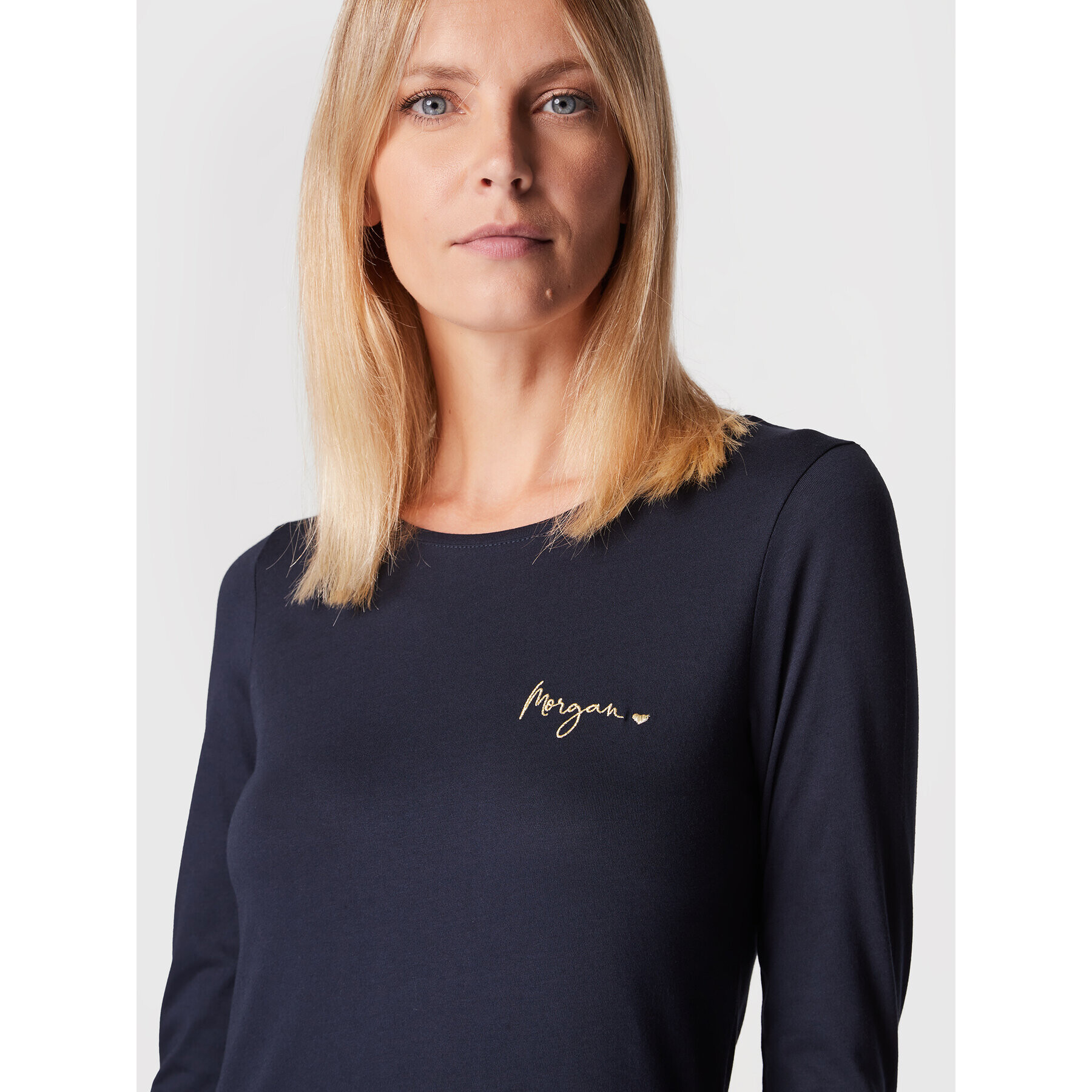 Morgan Блуза 222-TCOEUR Тъмносин Regular Fit - Pepit.bg