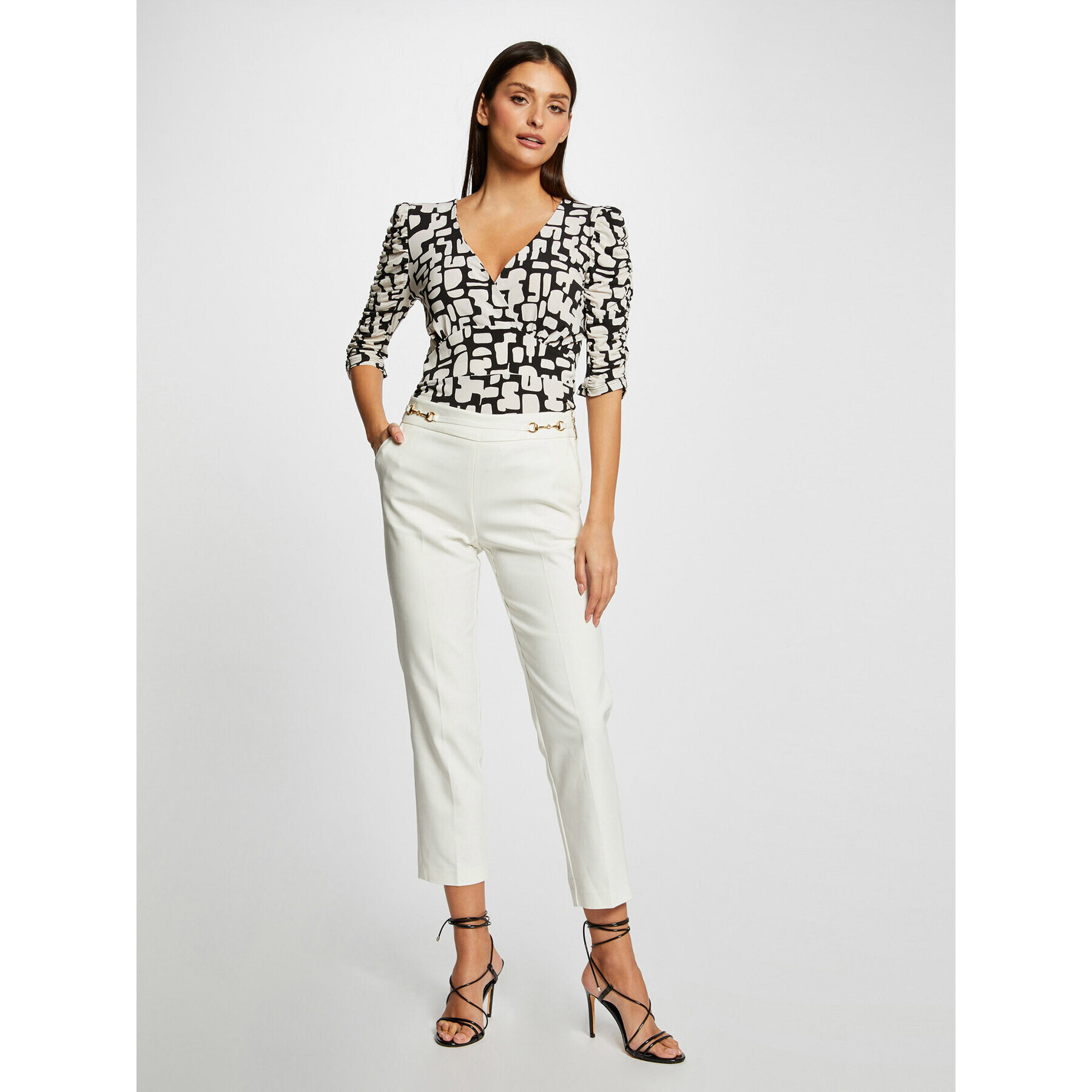 Morgan Блуза 231-TLOLA Екрю Slim Fit - Pepit.bg