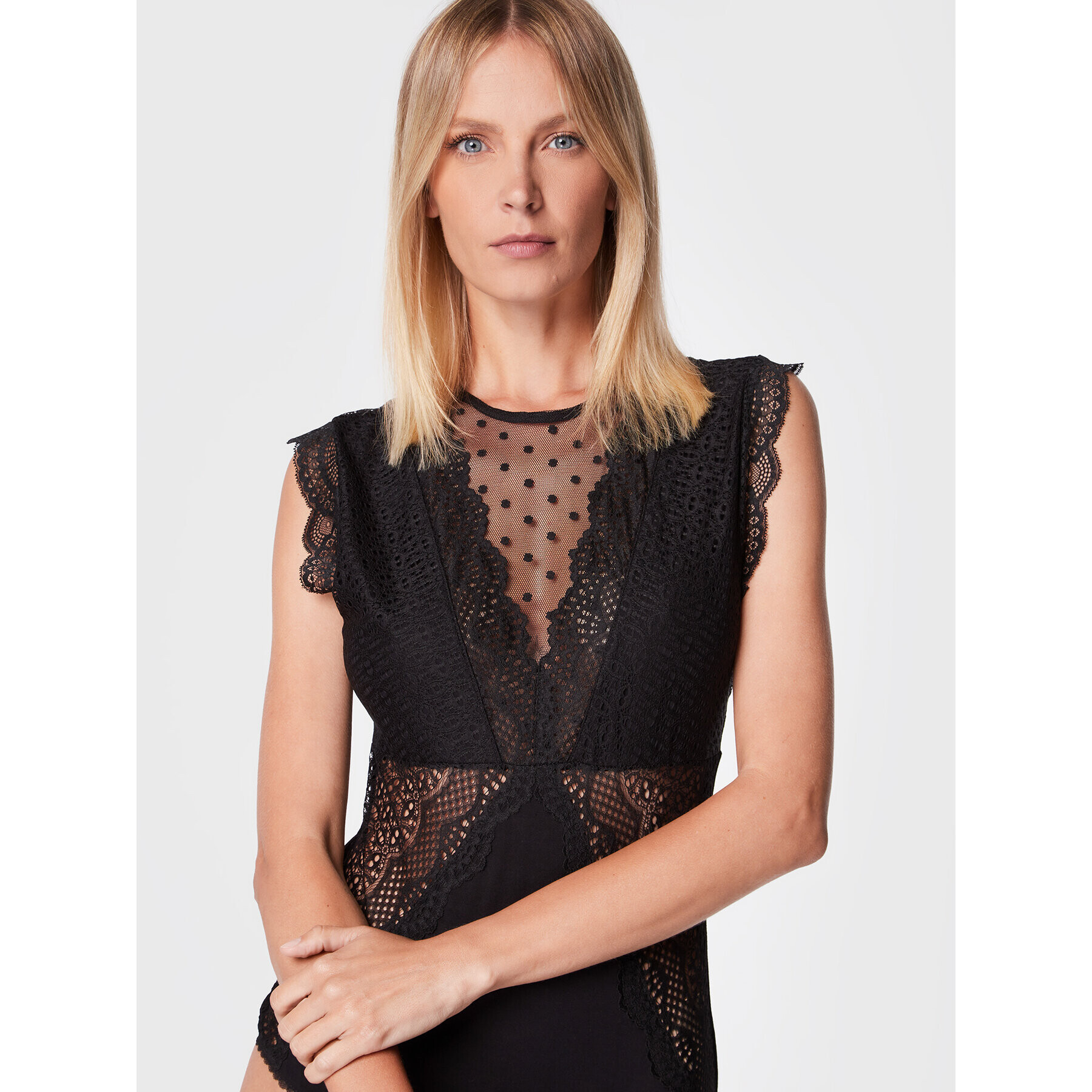 Morgan Боди 222-DOVA Черен Slim Fit - Pepit.bg
