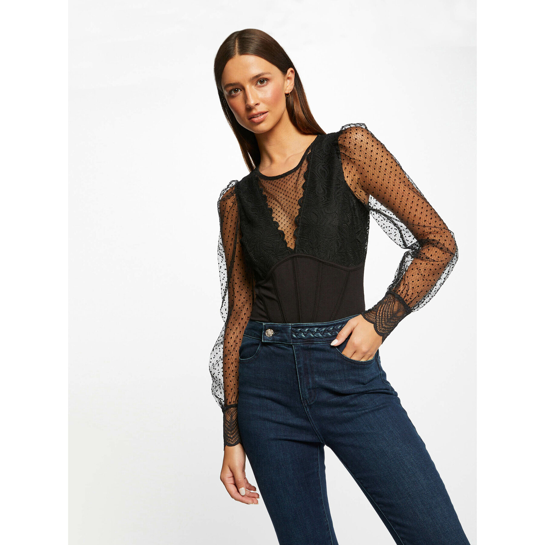 Morgan Боди 232-TALIO Черен Slim Fit - Pepit.bg