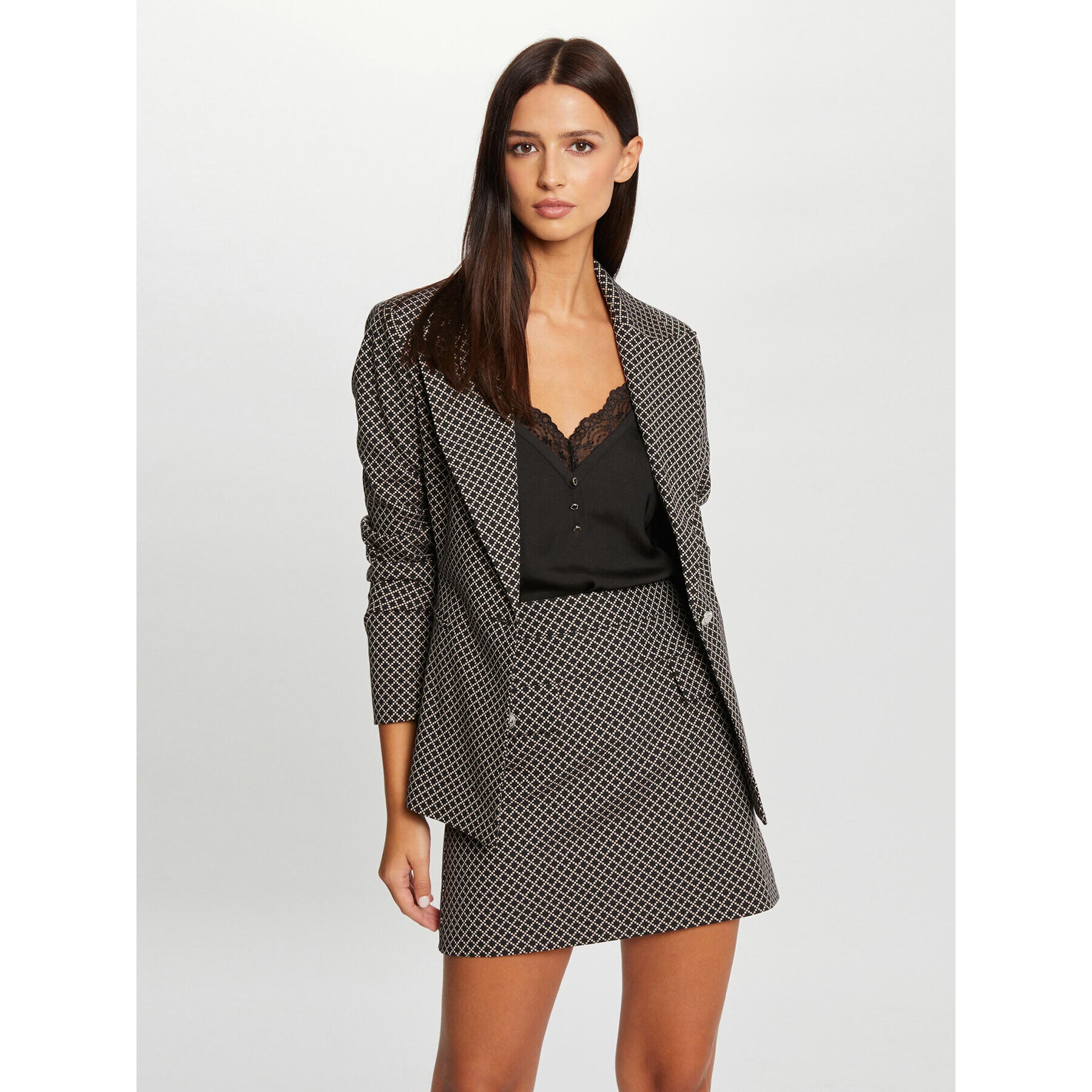 Morgan Мини пола 232-JAYNO.F Черен Slim Fit - Pepit.bg