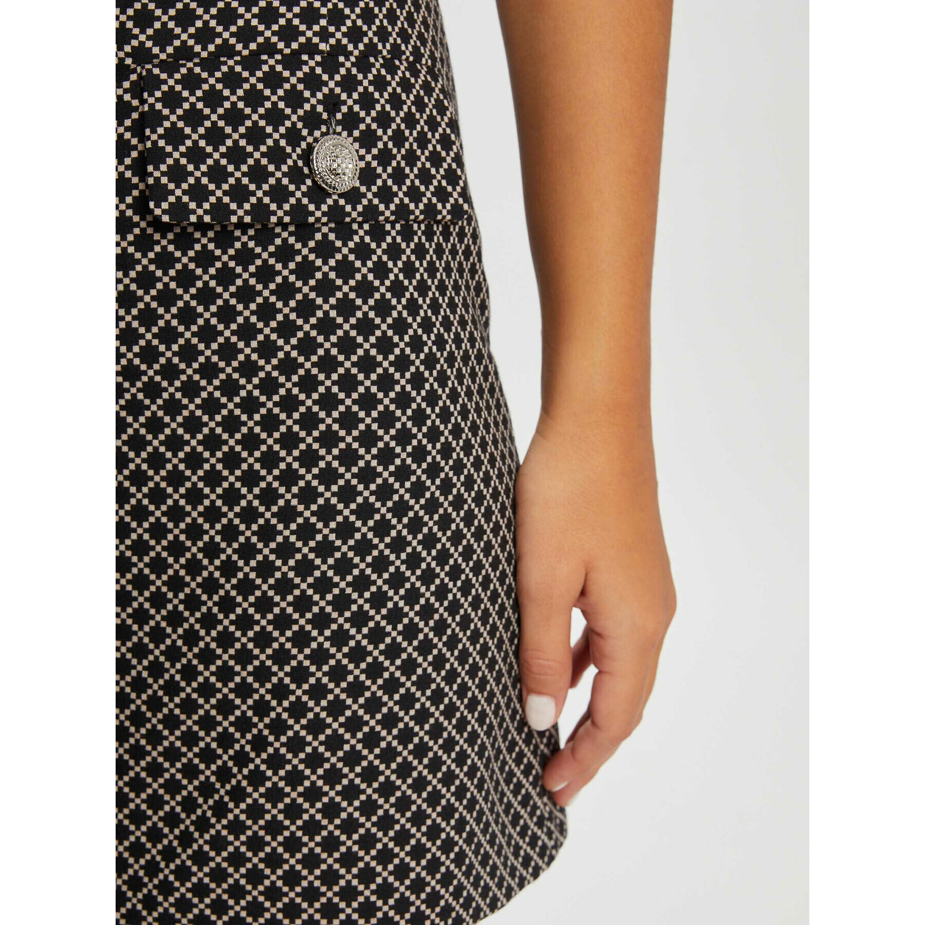 Morgan Мини пола 232-JAYNO.F Черен Slim Fit - Pepit.bg