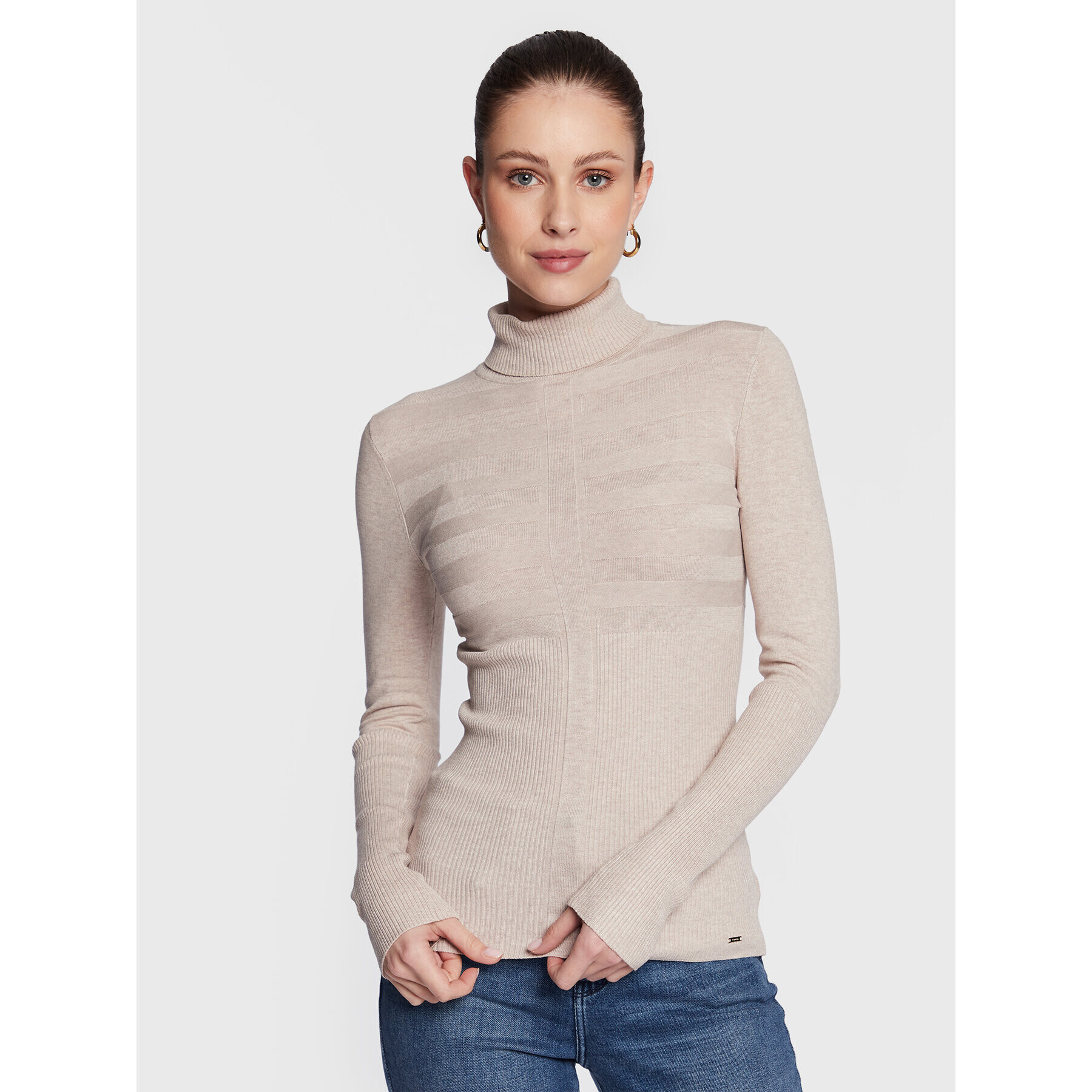 Morgan Поло 132-MENTOS.M Бежов Slim Fit - Pepit.bg