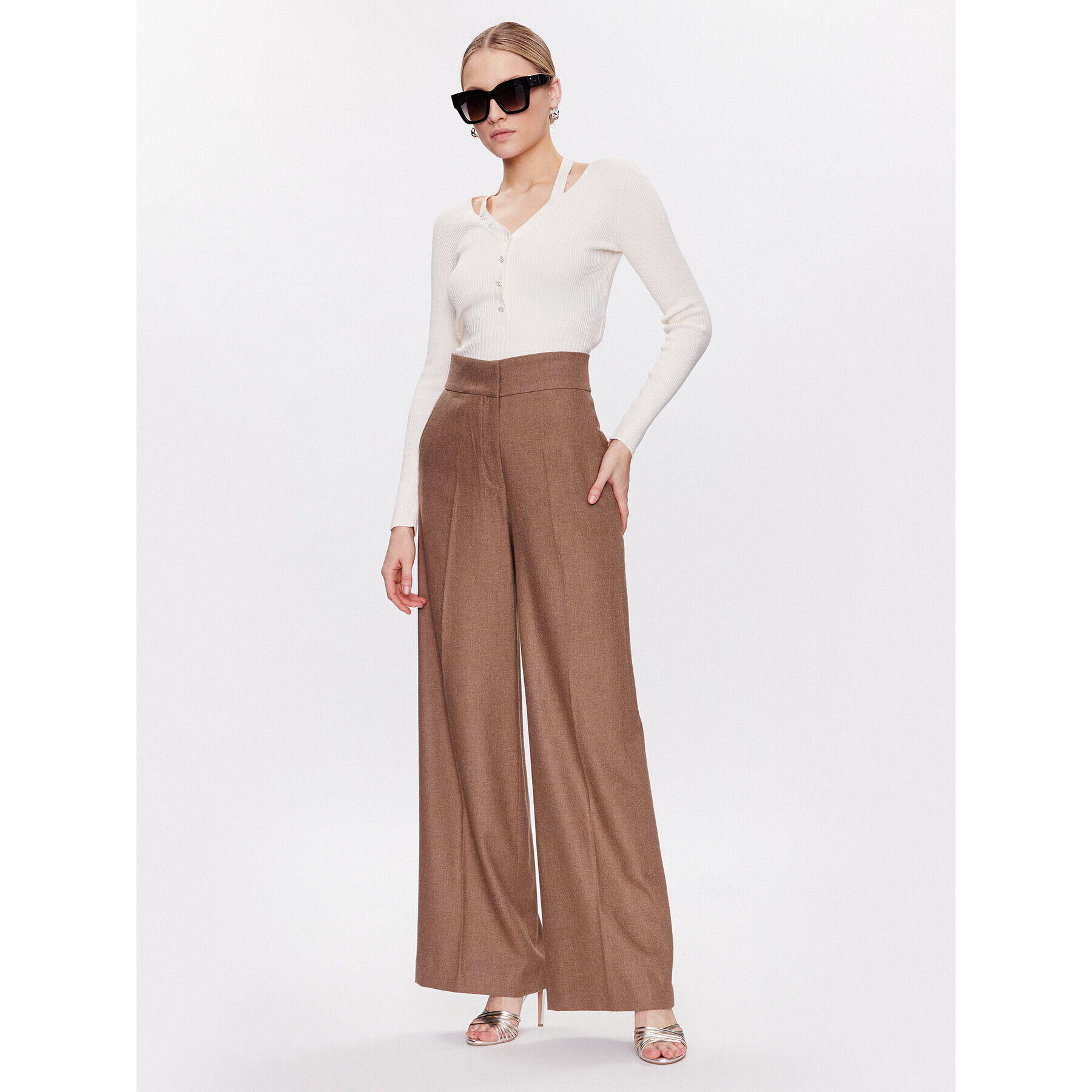 Morgan Пуловер 231-MYRIAM Екрю Slim Fit - Pepit.bg