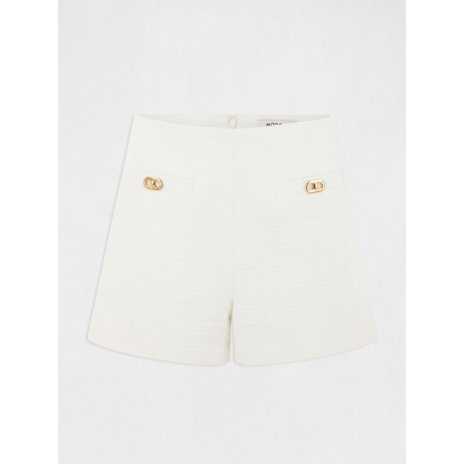 Morgan Шорти от плат 231-SHLIVA Екрю Slim Fit - Pepit.bg