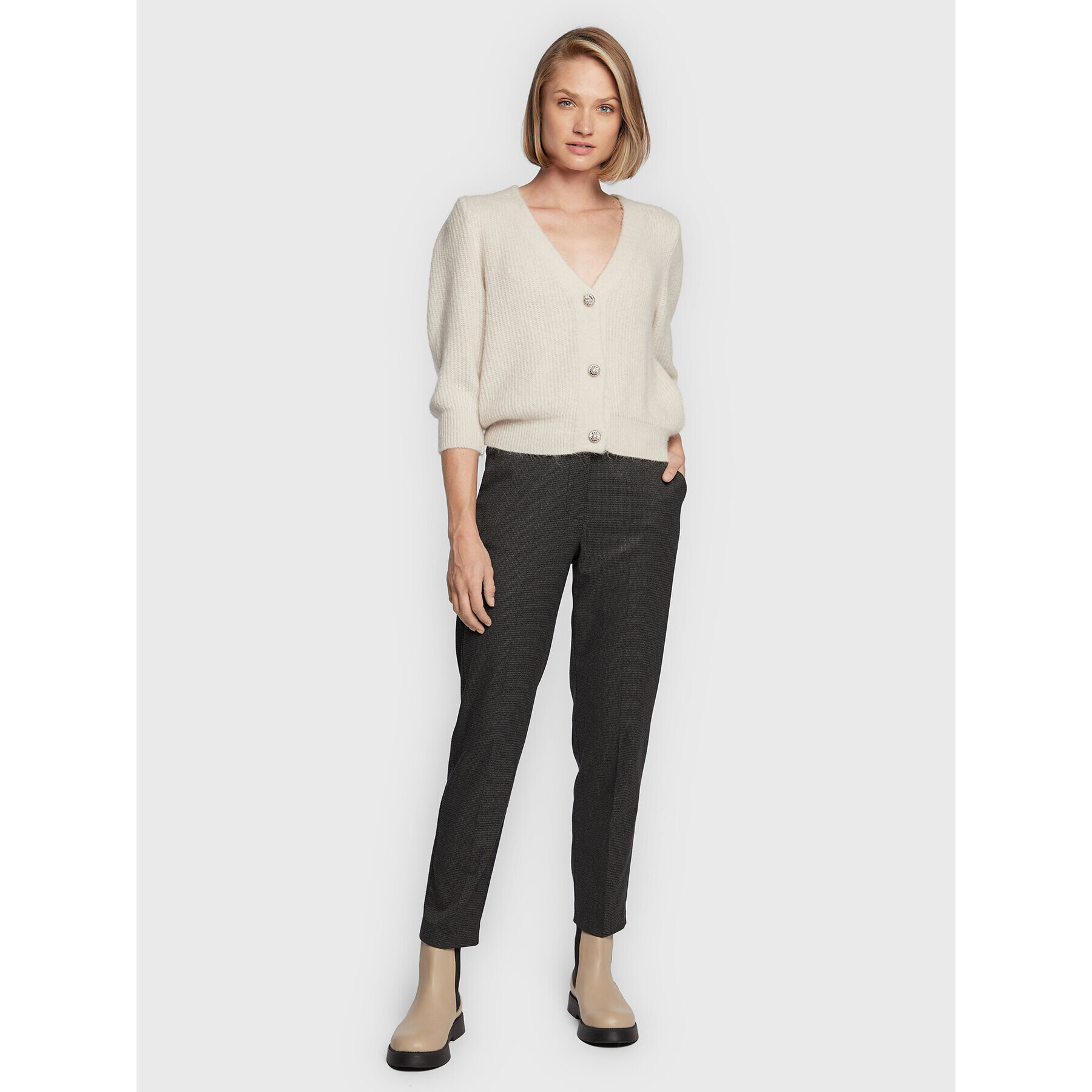 Morgan Текстилни панталони 222-PLIB.F Сив Regular Fit - Pepit.bg