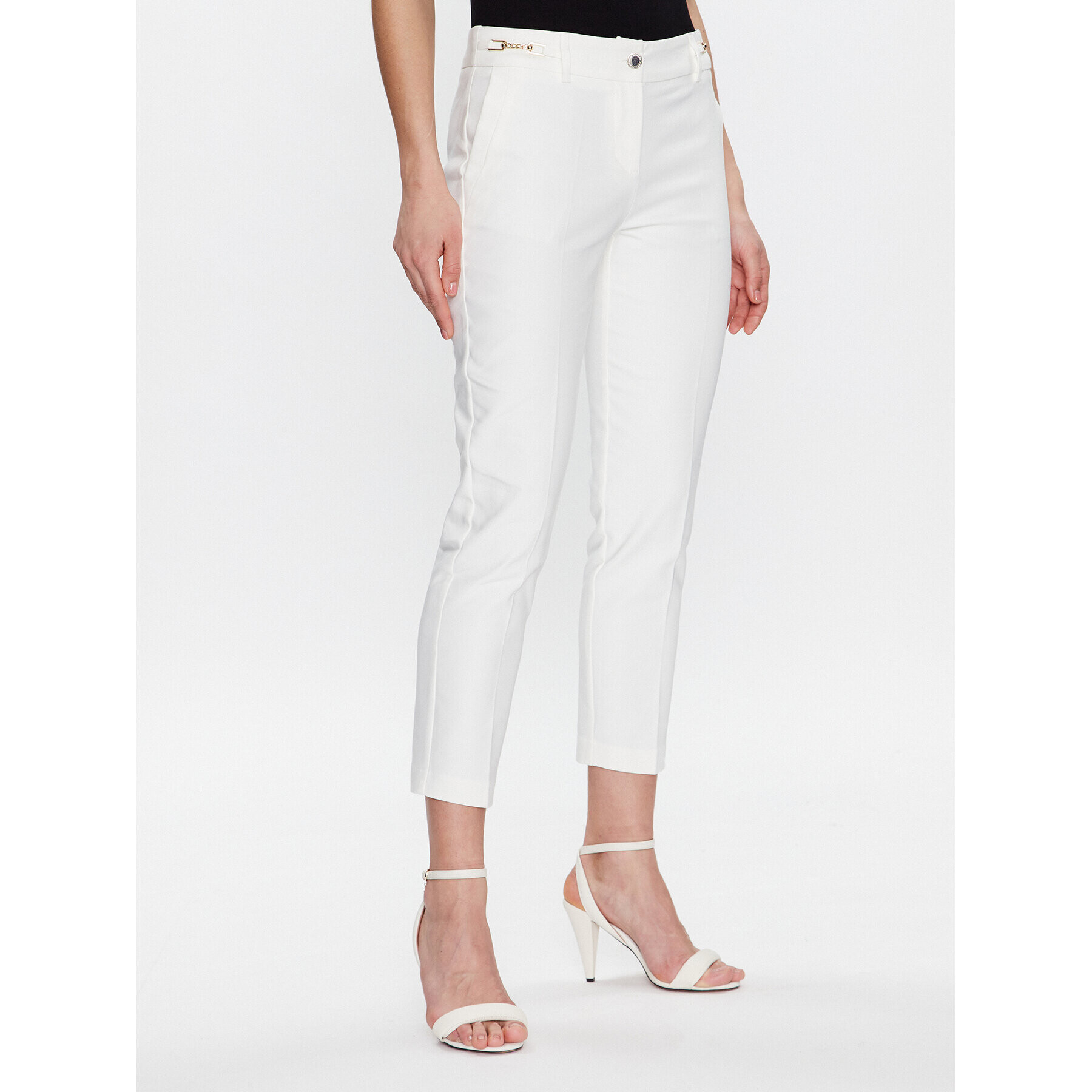 Morgan Текстилни панталони 231-PRAZY.F Бял Slim Fit - Pepit.bg