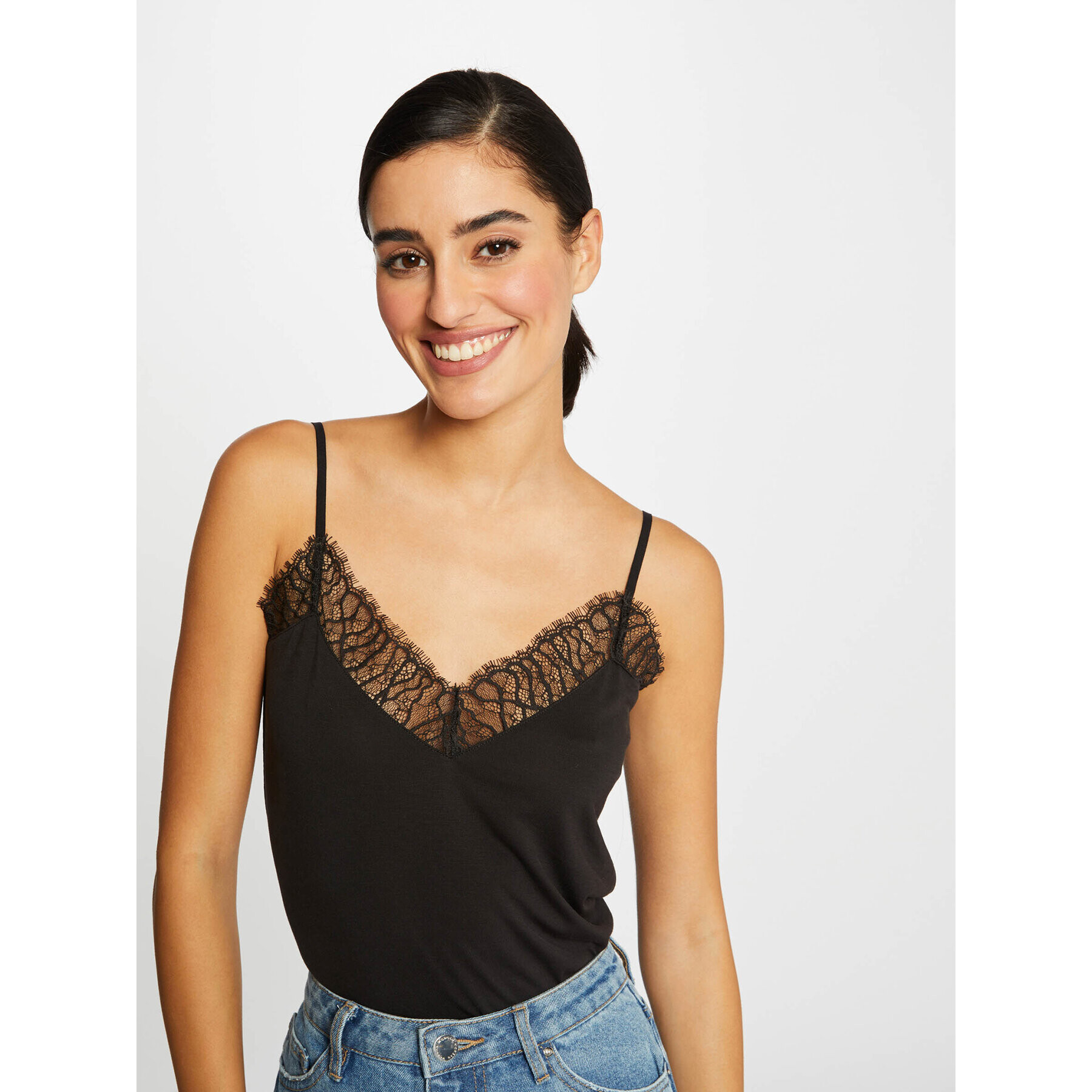 Morgan топ 221-BETTY Черен Regular Fit - Pepit.bg