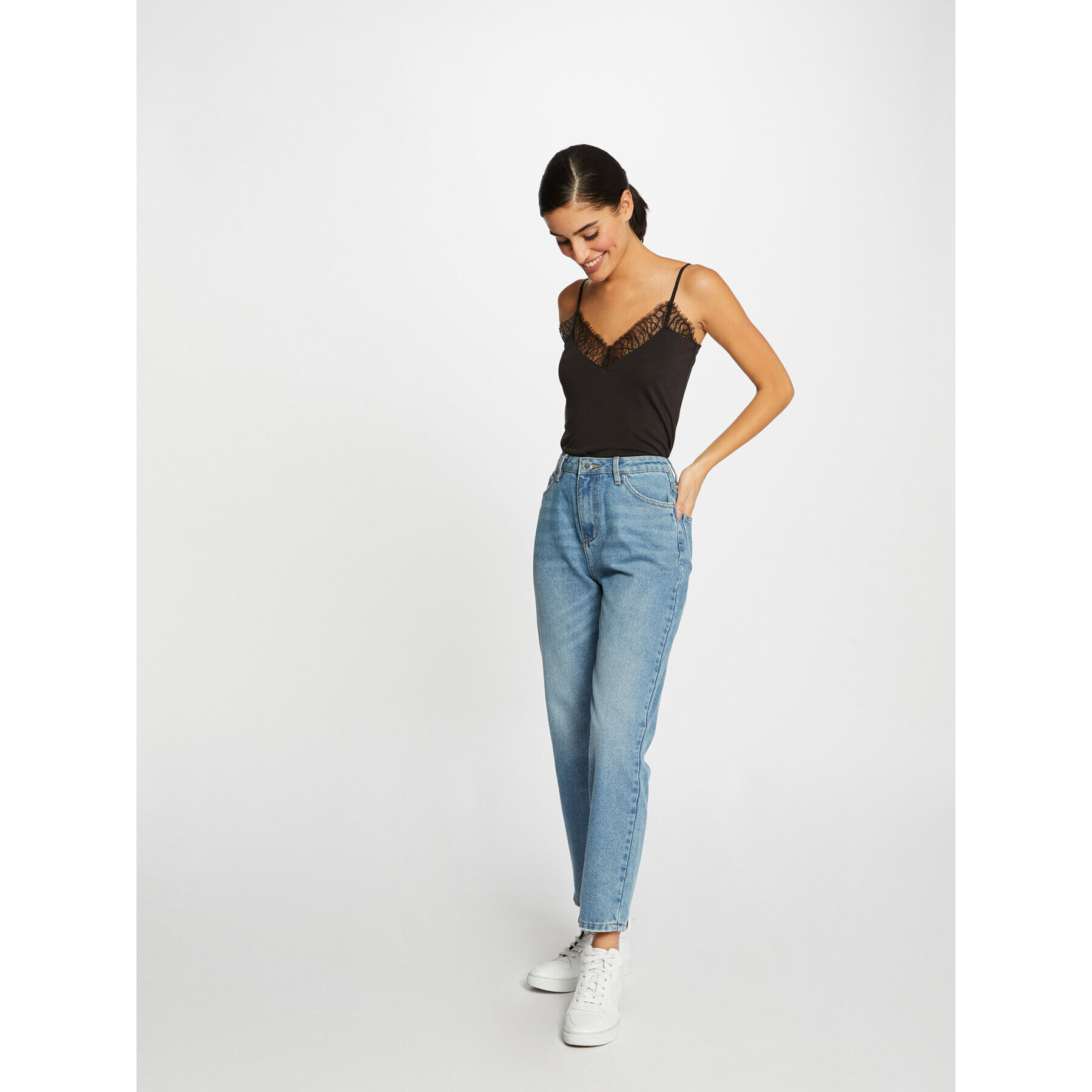 Morgan топ 221-BETTY Черен Regular Fit - Pepit.bg