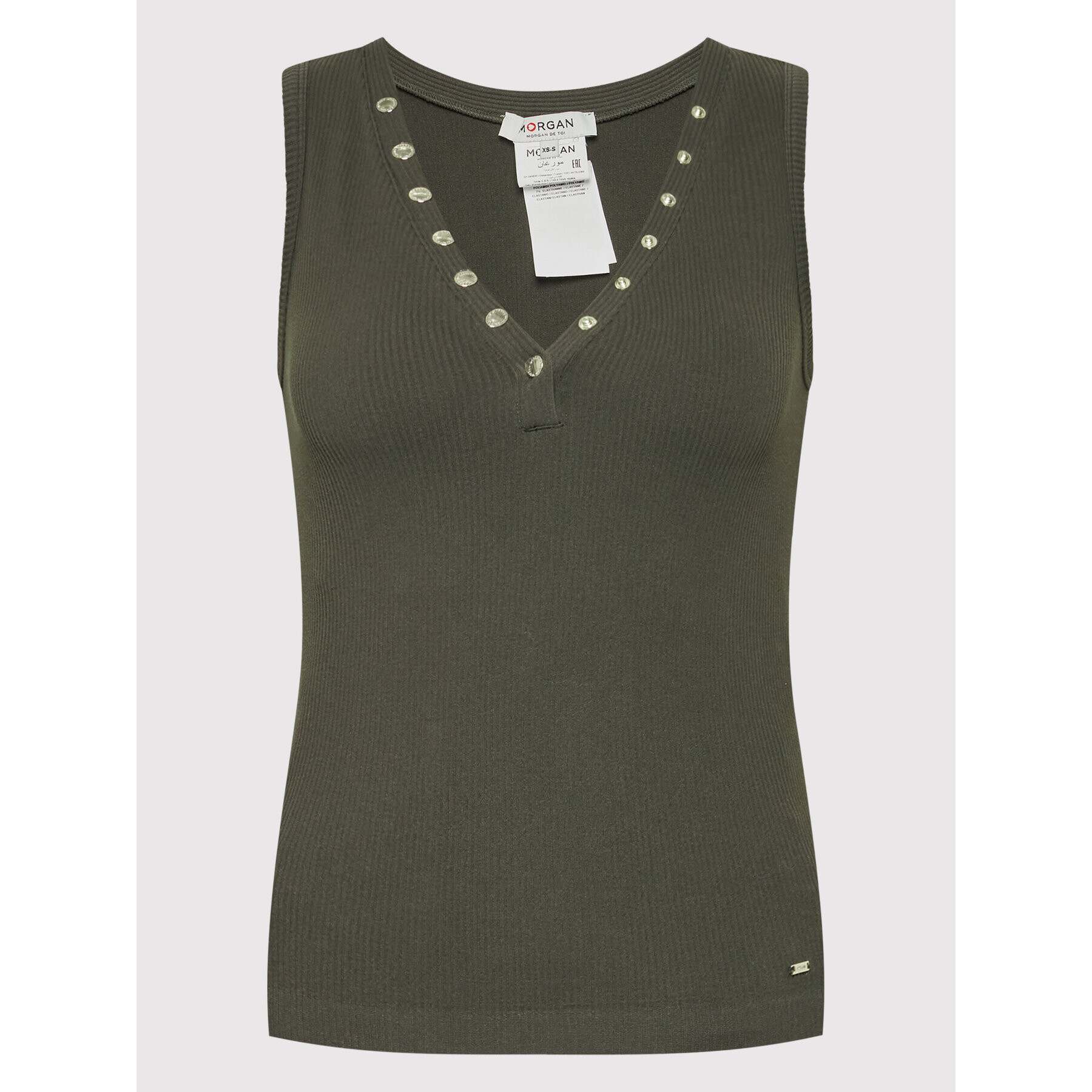 Morgan топ 221-DAVEN1 Зелен Regular Fit - Pepit.bg