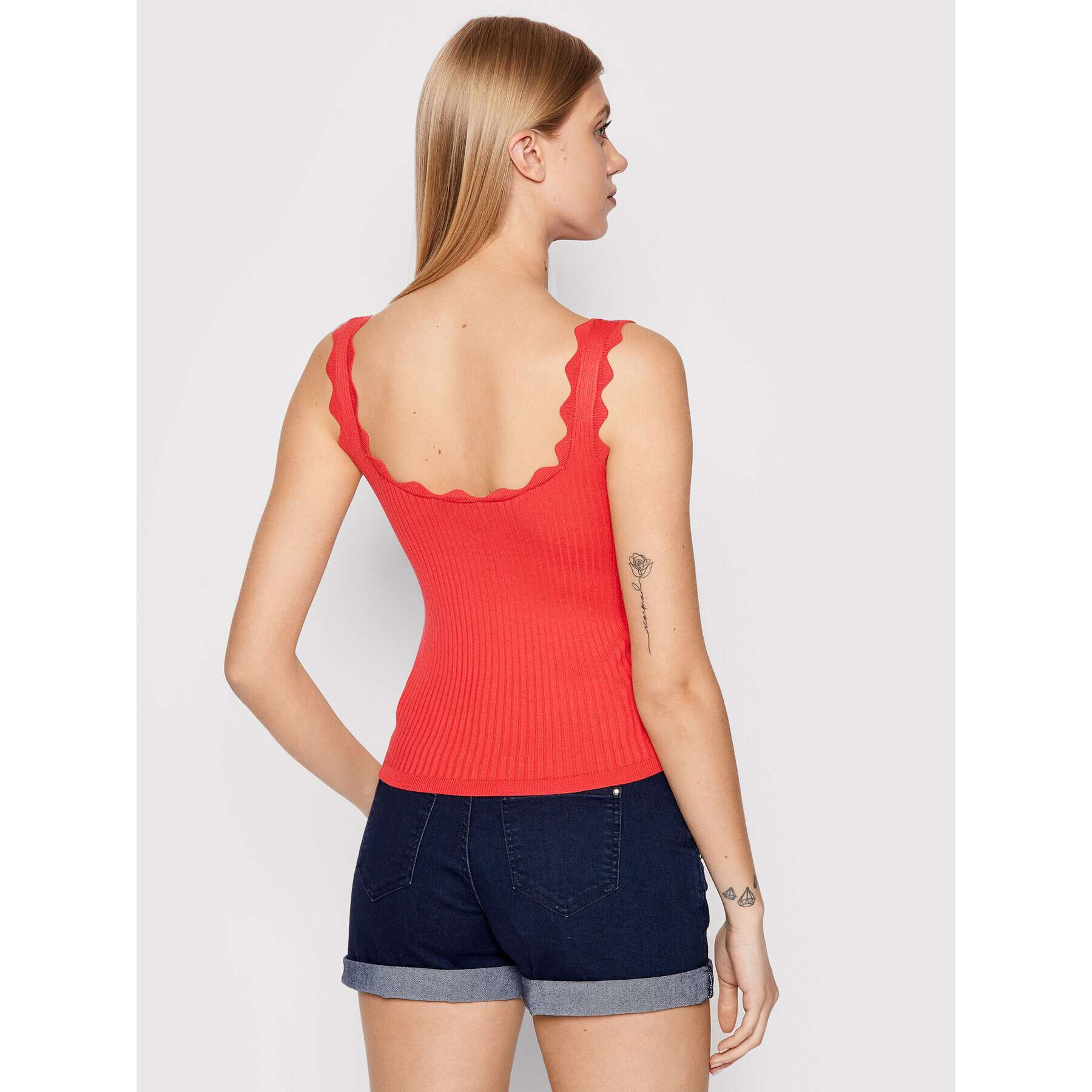 Morgan топ 221-MSIRENE Червен Slim Fit - Pepit.bg