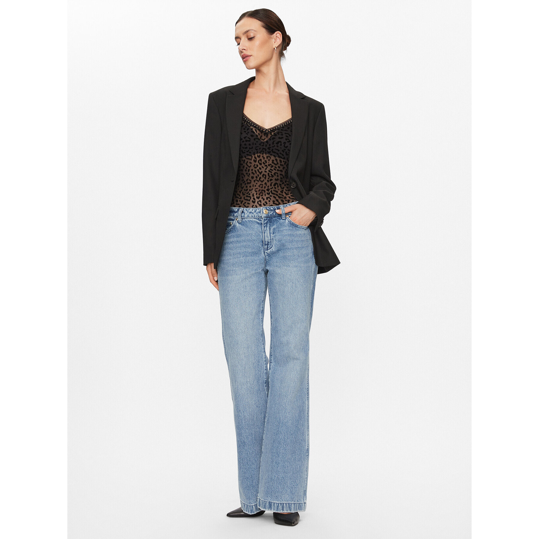 Morgan топ 232-BEO Черен Slim Fit - Pepit.bg