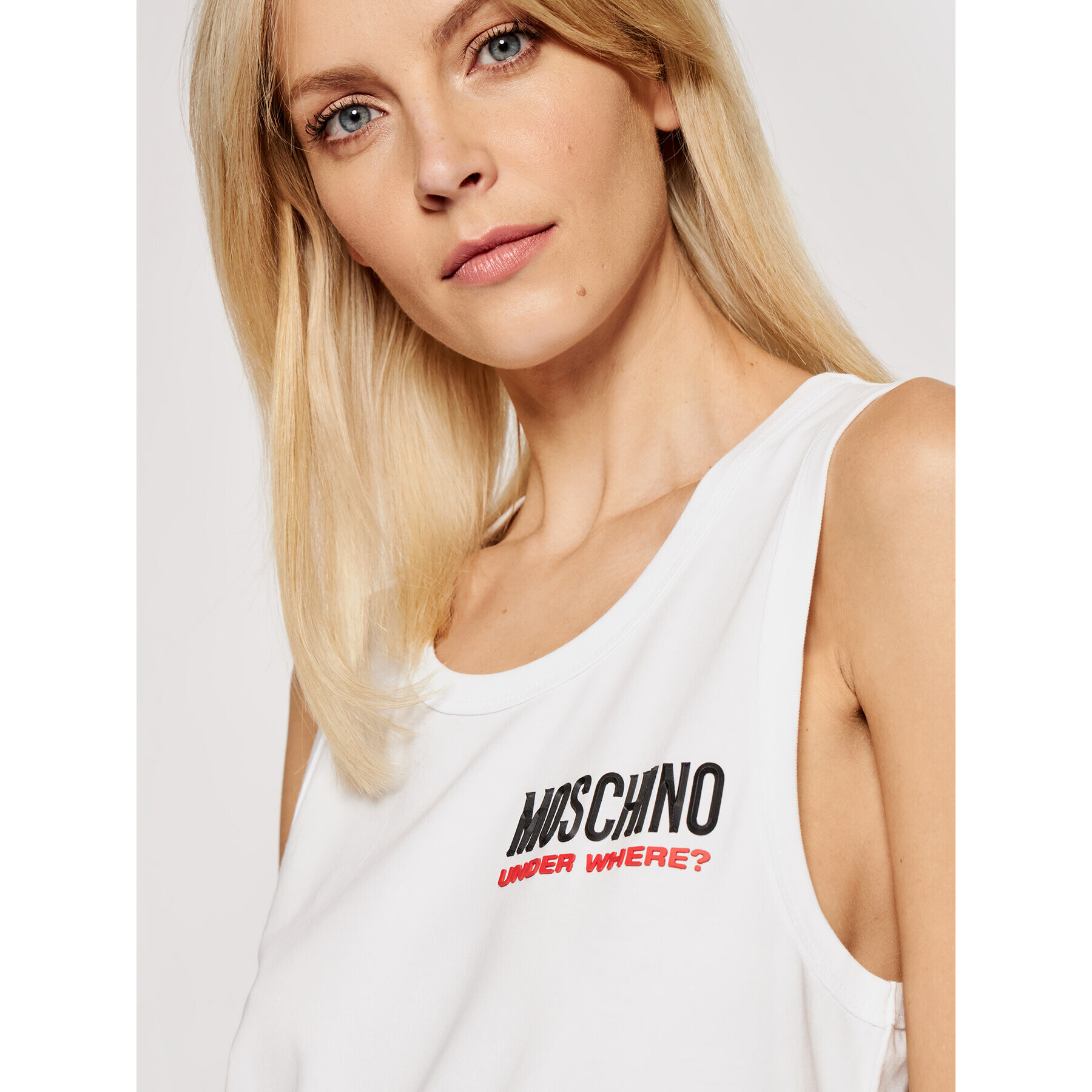 MOSCHINO Underwear & Swim Ежедневна рокля 4003 9021 Бял Regular Fit - Pepit.bg