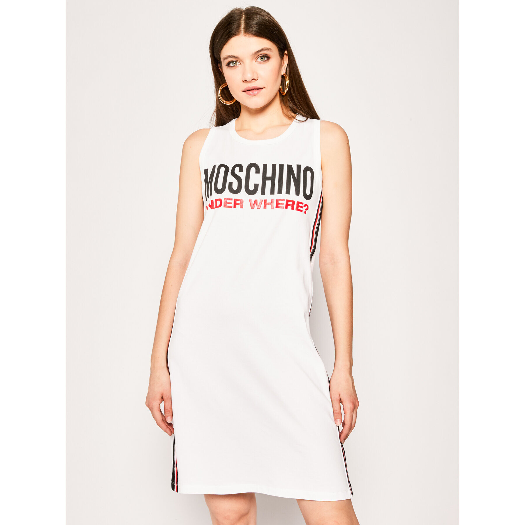 MOSCHINO Underwear & Swim Ежедневна рокля A4020 9003 Бял Regular Fit - Pepit.bg