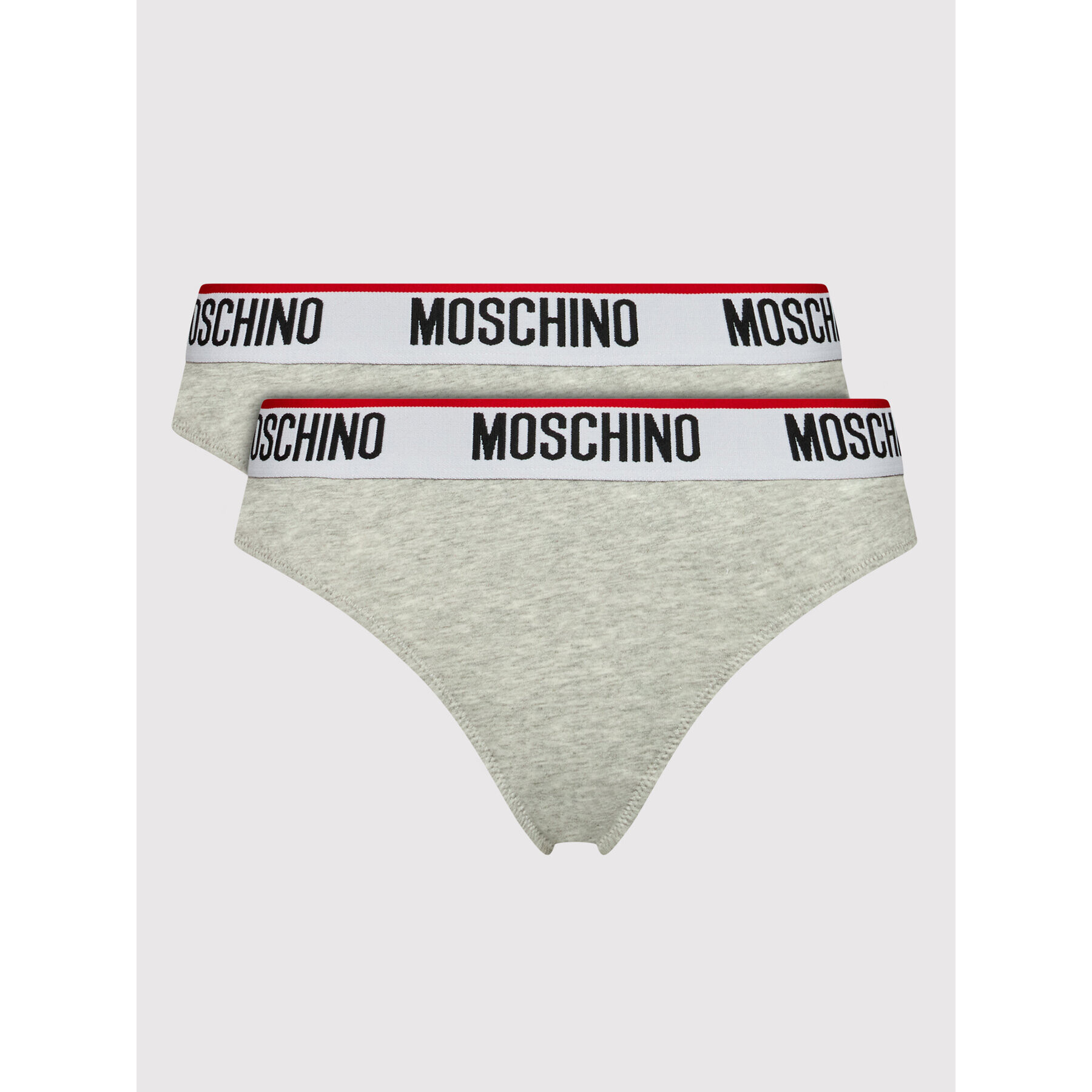 MOSCHINO Underwear & Swim Комплект 2 чифта бикини бразилиана 4745 9003 Сив - Pepit.bg