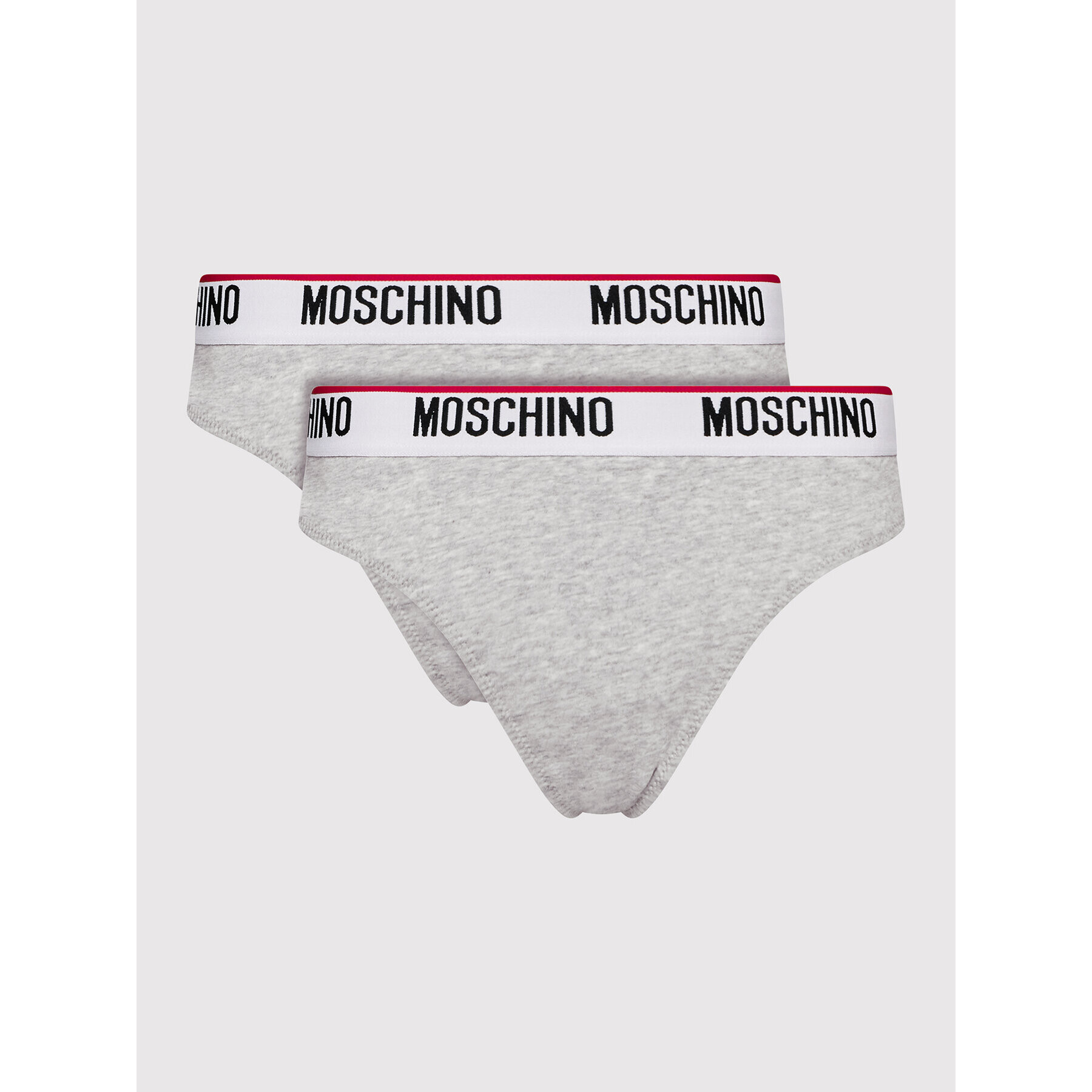 MOSCHINO Underwear & Swim Комплект 2 чифта бикини бразилиана 4745 9003 Сив - Pepit.bg