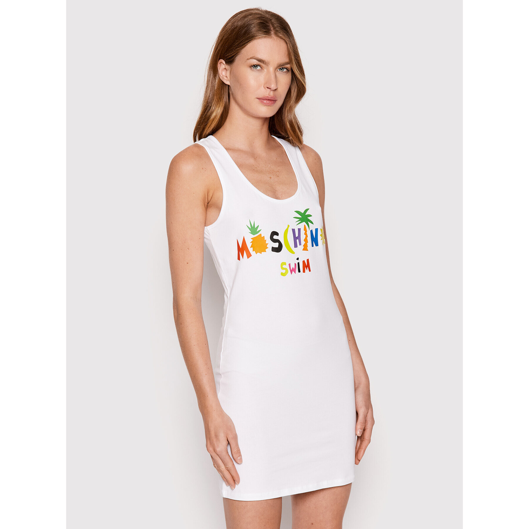 MOSCHINO Underwear & Swim Лятна рокля 6501 2123 Бял Regular Fit - Pepit.bg