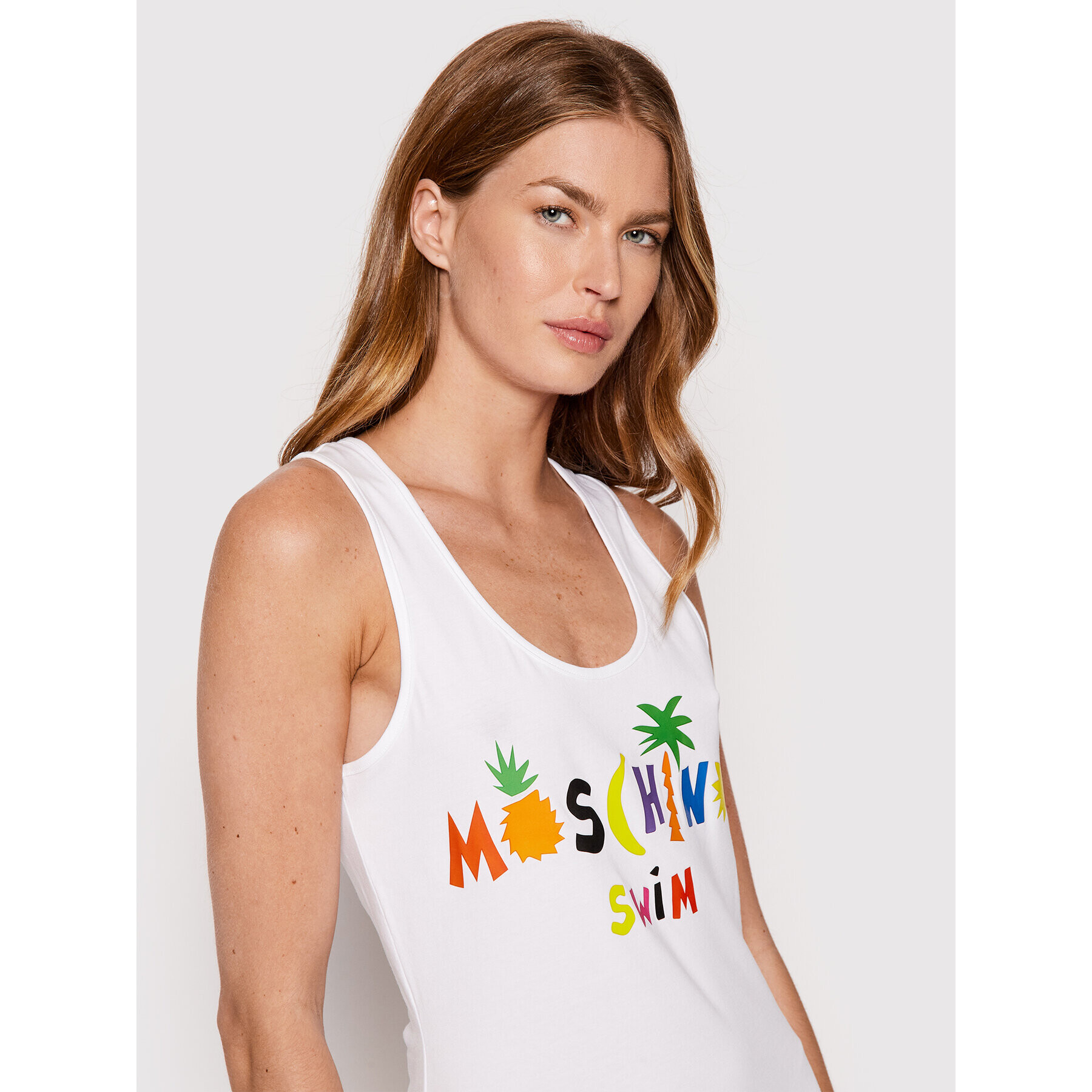 MOSCHINO Underwear & Swim Лятна рокля 6501 2123 Бял Regular Fit - Pepit.bg