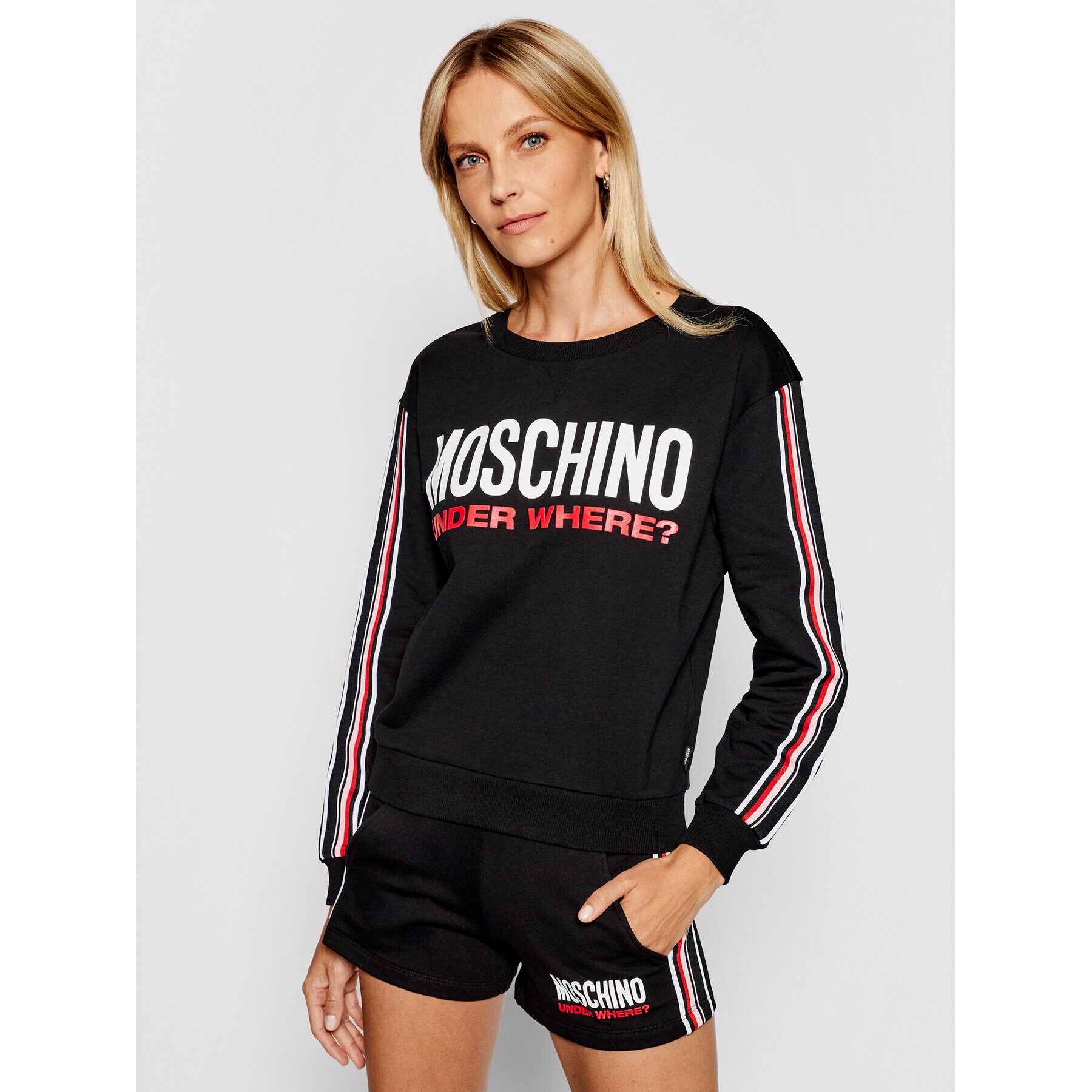 MOSCHINO Underwear & Swim Суитшърт 17179012 Черен Regular Fit - Pepit.bg