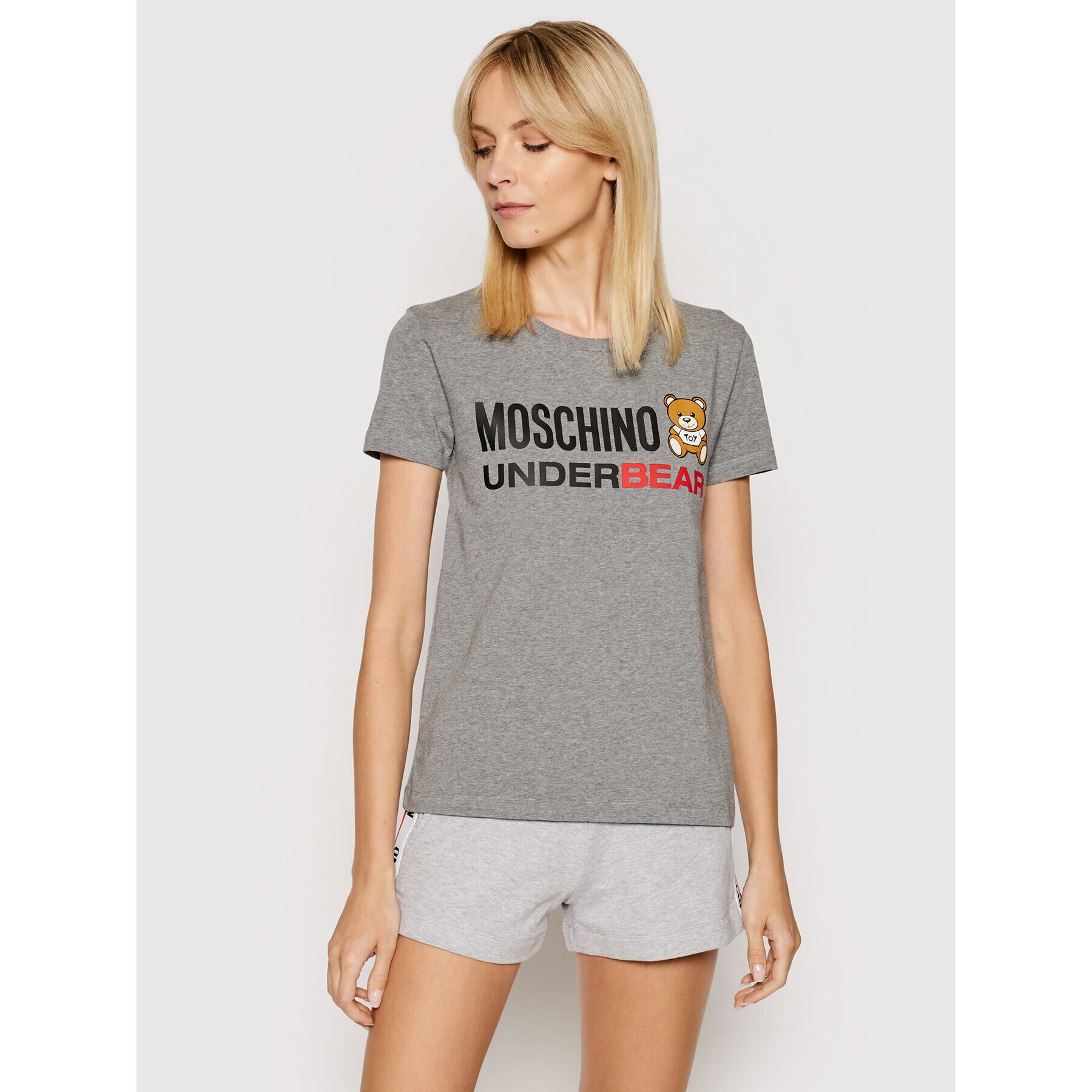 MOSCHINO Underwear & Swim Тишърт A1904 9003 Сив Regular Fit - Pepit.bg