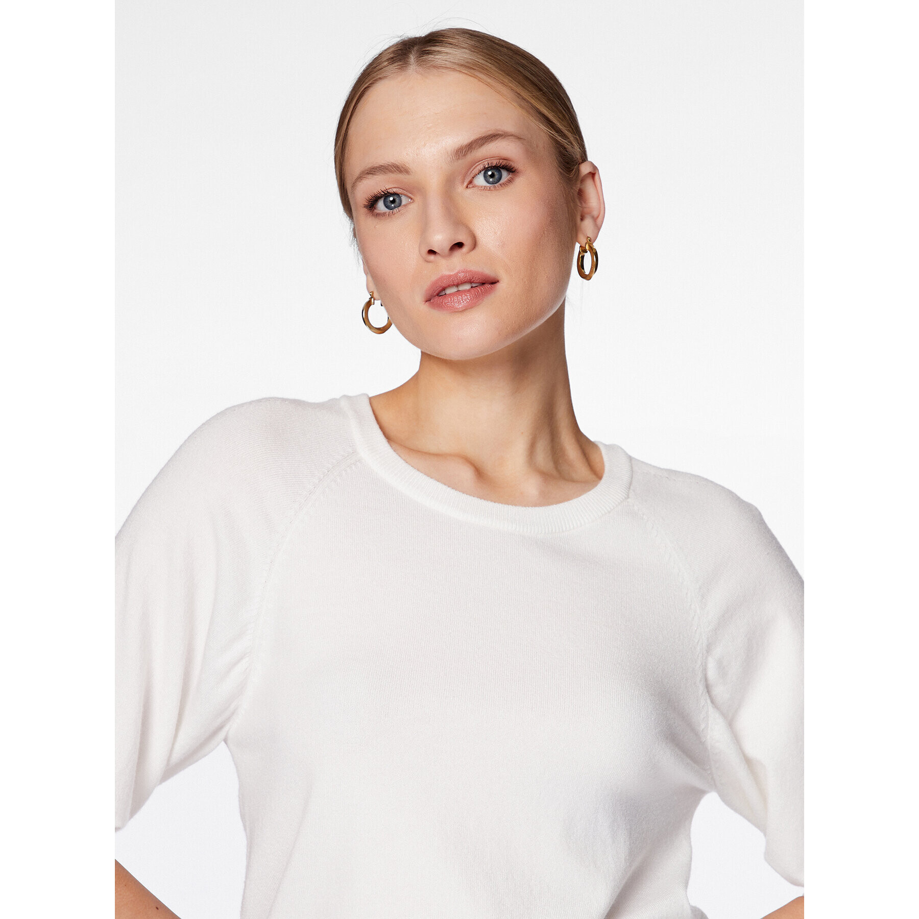 Moss Copenhagen Блуза 17516 Бял Basic Fit - Pepit.bg